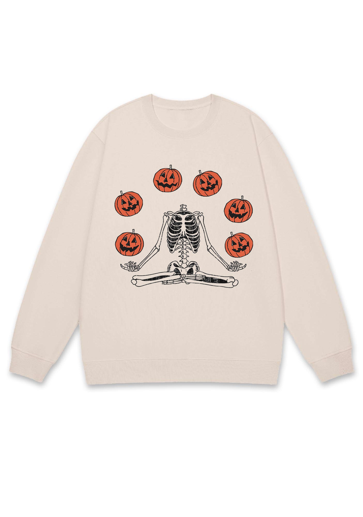 Halloween Pumpkin Head Skeleton Y2K Sweatshirt