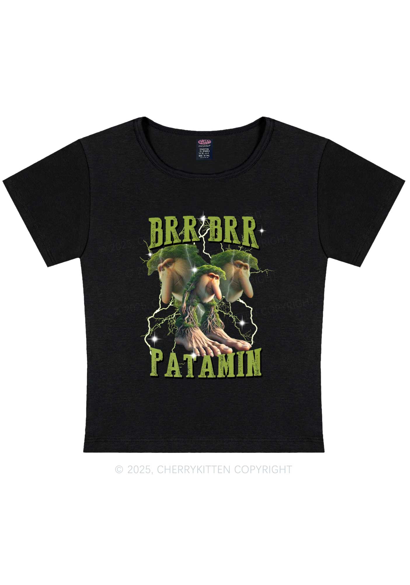 Brr Brr Patapim Italian Brainrot Shirt Y2K Baby Tee Cherrykitten