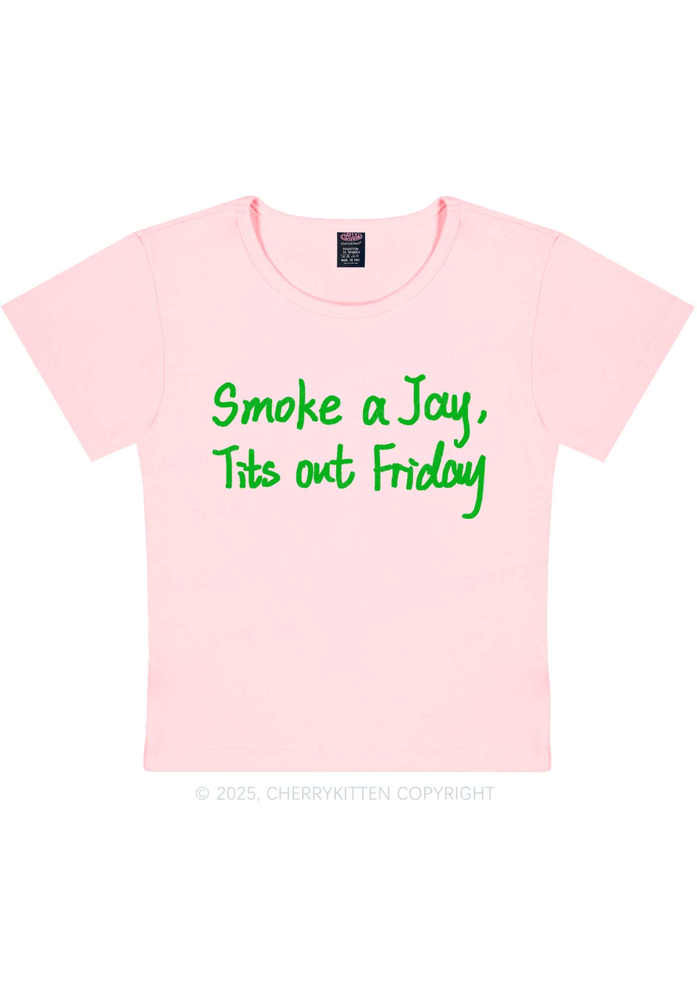 Smoke A Jay Y2K Baby Tee Cherrykitten