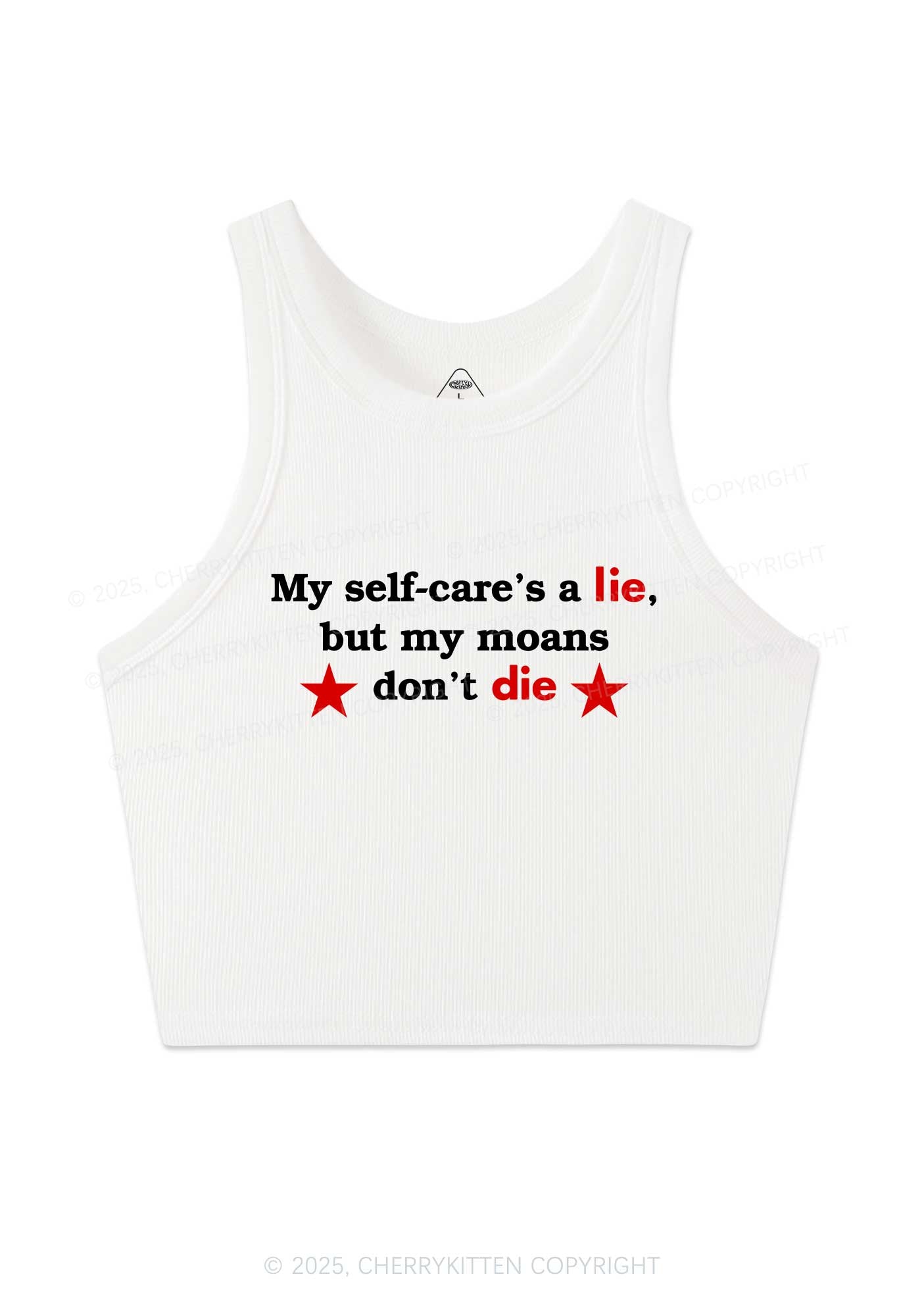 My Moans Dont Die Y2K Crop Tank Top Cherrykitten