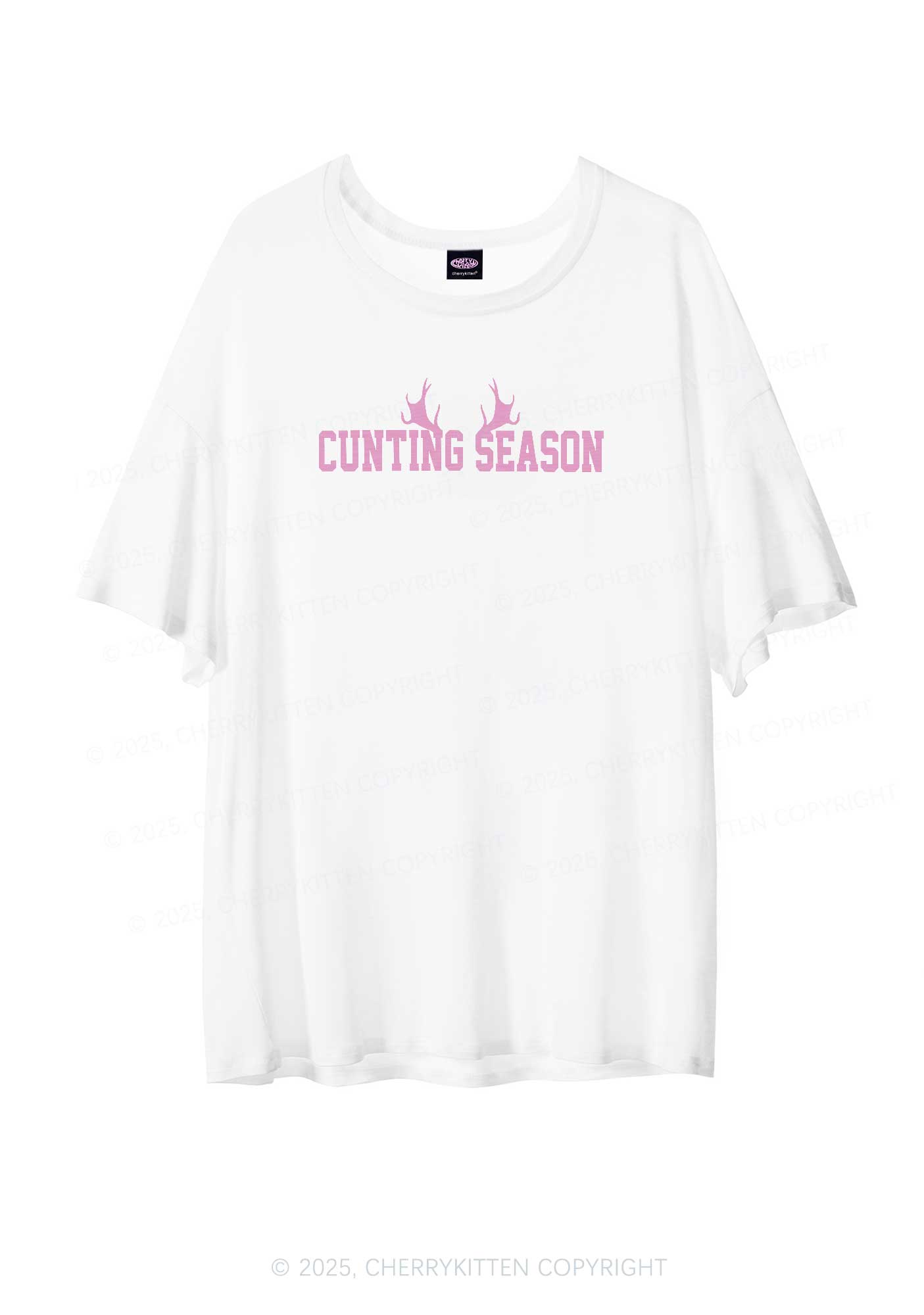 Cunting Season Y2K Sheer Boyfriend Tee Cherrykitten