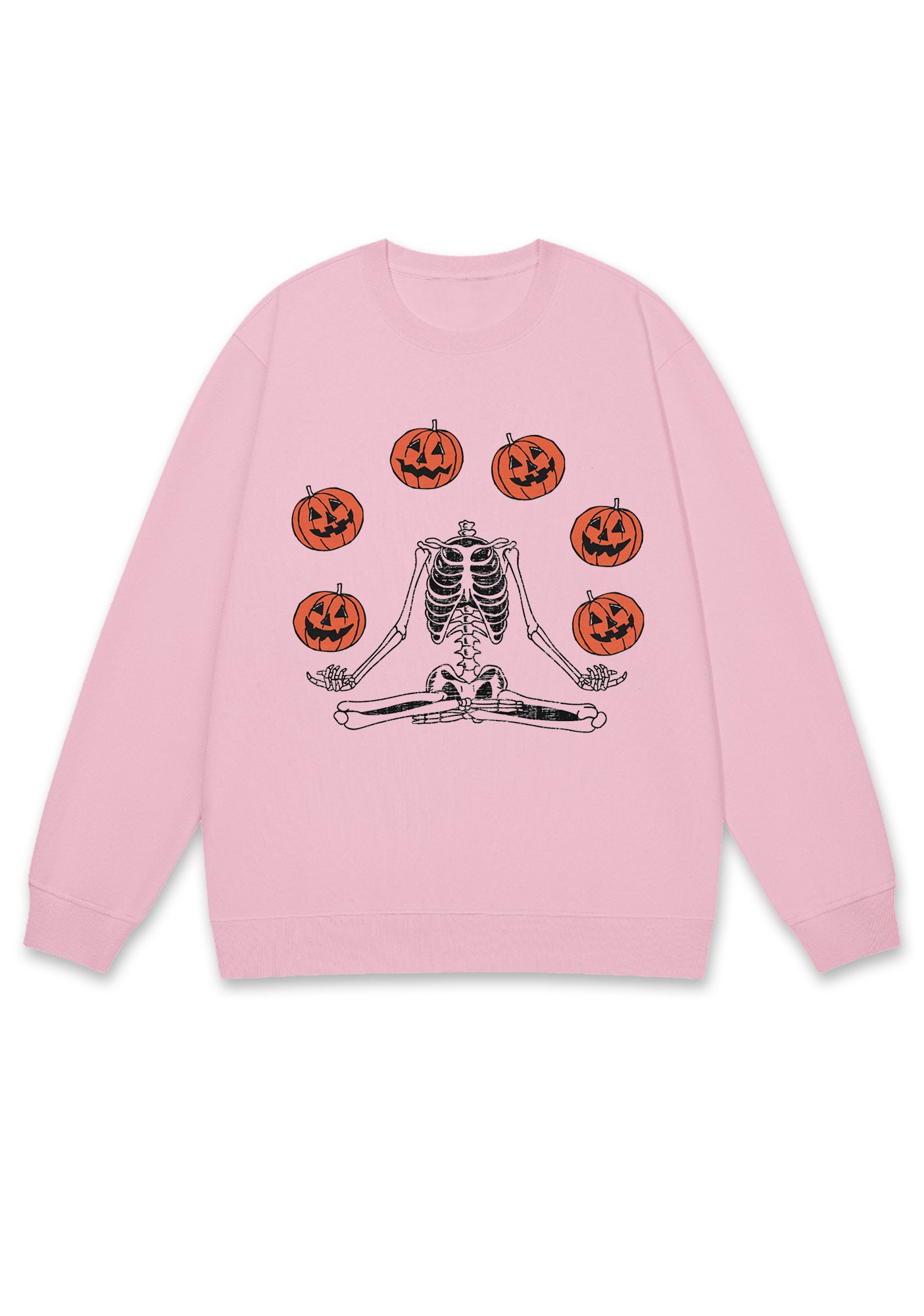 Halloween Pumpkin Head Skeleton Y2K Sweatshirt