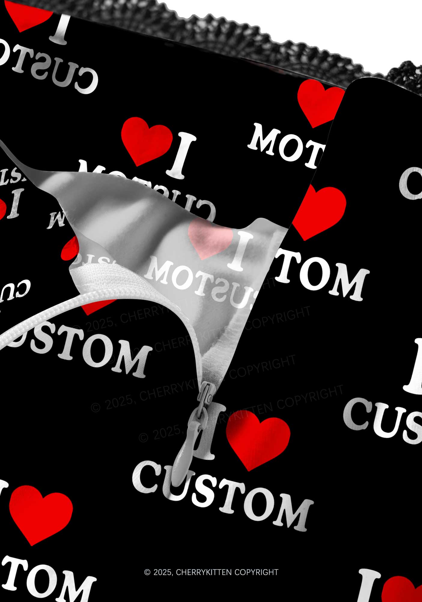 I Love Custom Valentine's Day Y2K Print Midi Skirt Cherrykitten