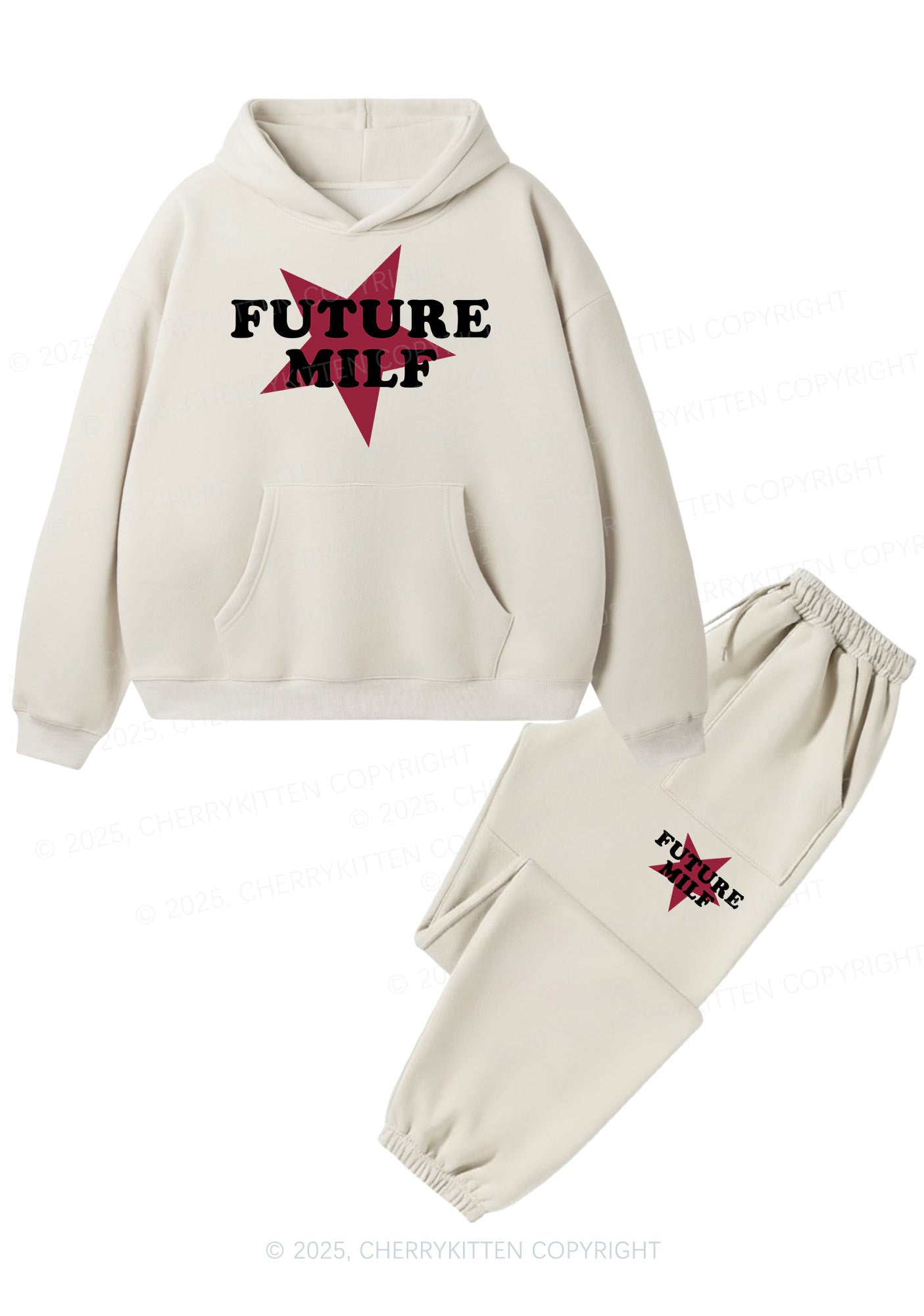 Future Mxxf Y2K Fleece Hoodie Set Cherrykitten