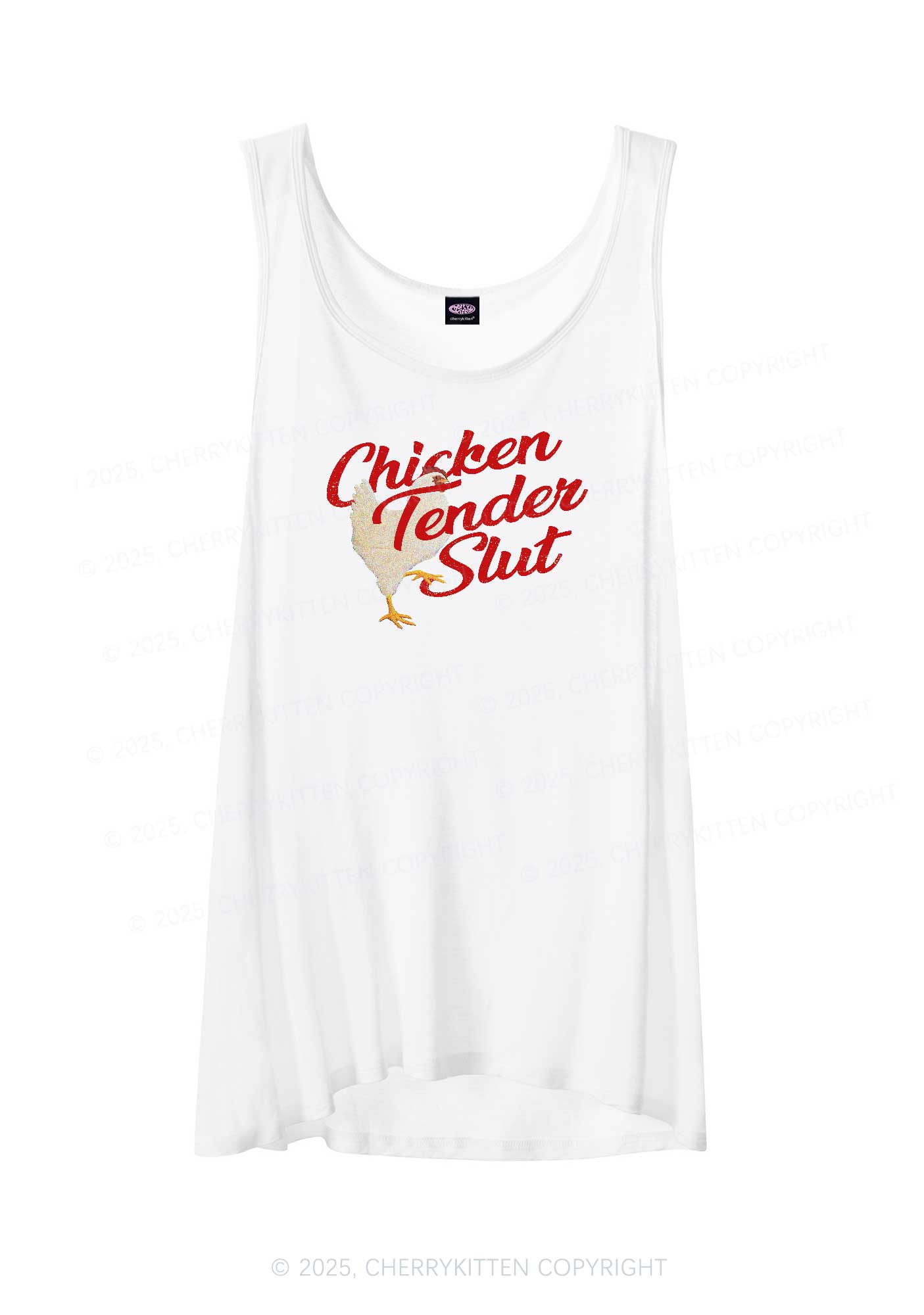 Chicken Tender Slxt Y2K Sheer Boyfriend Tank Cherrykitten