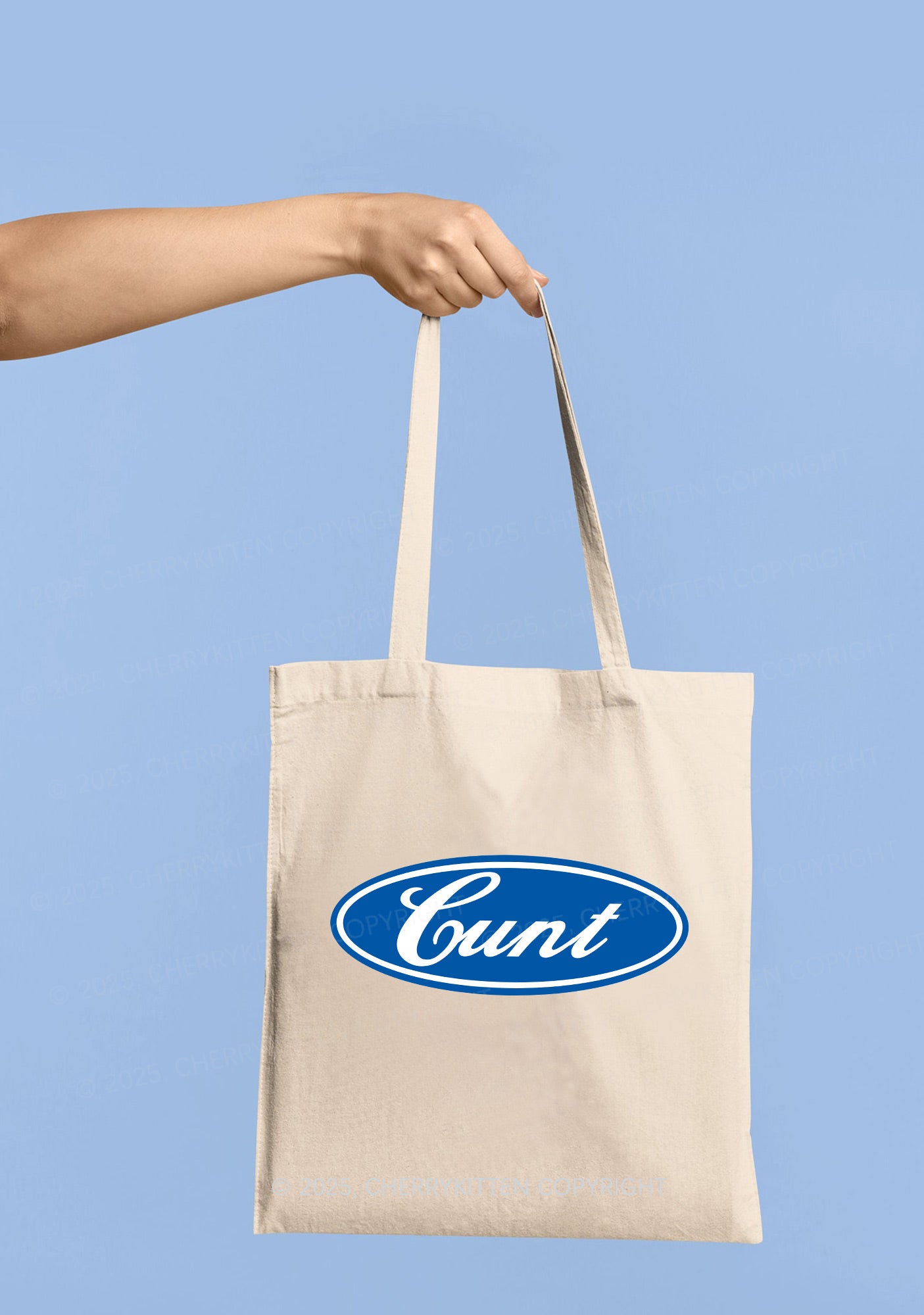 Oval Cxxt Y2K Canvas Tote Bag Cherrykitten