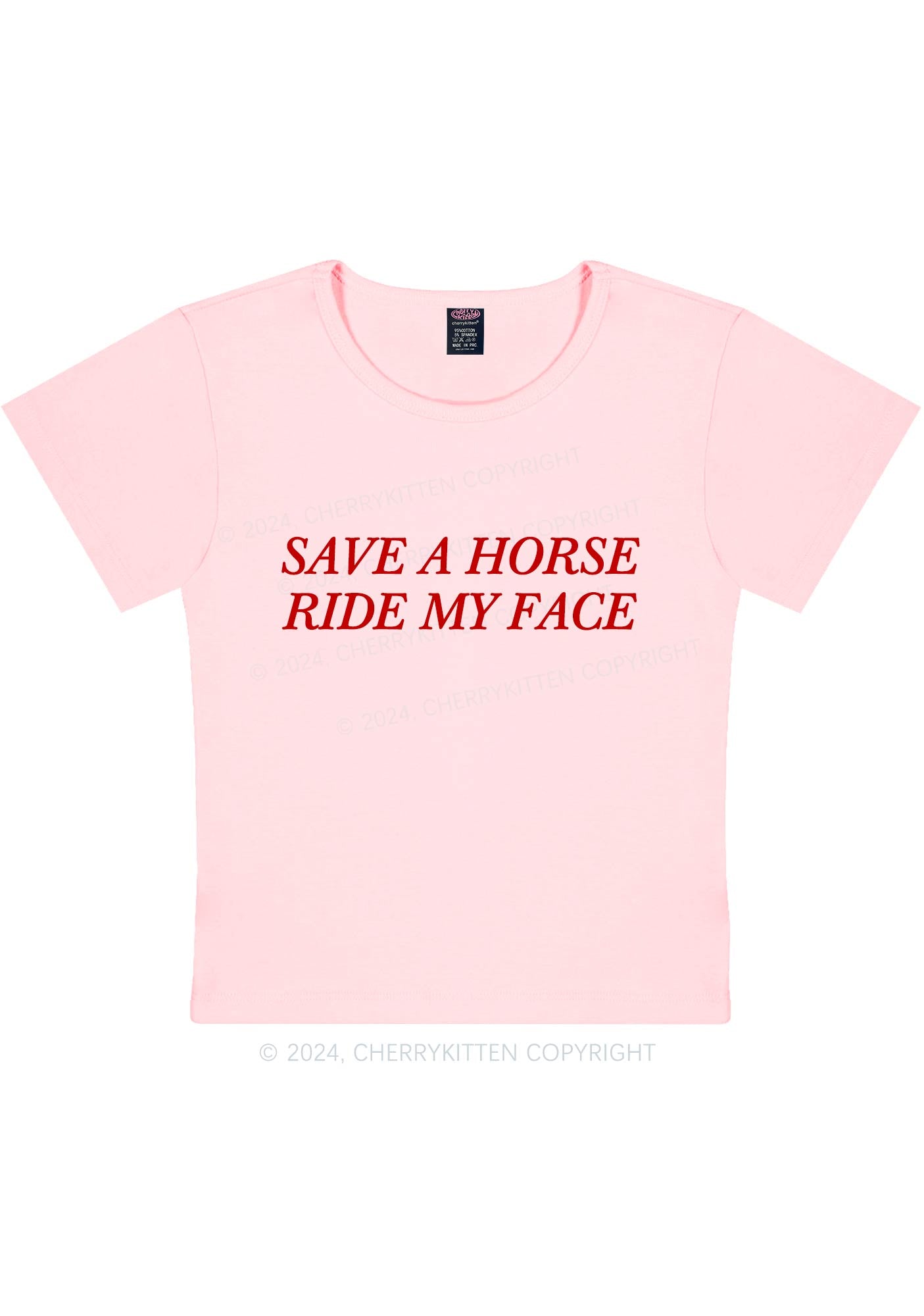Ride My Face Y2K Baby Tee Cherrykitten