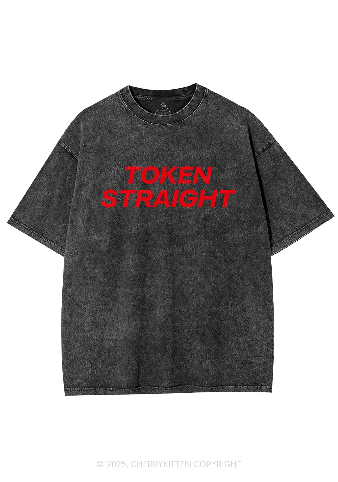 Token Straight Pride Y2K Shirts Washed Tee Cherrykitten