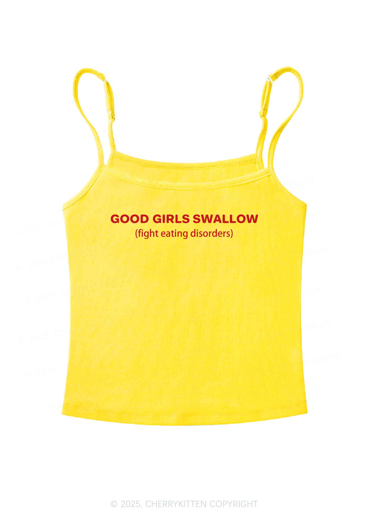 Good Girls Swallow Y2K Spaghetti Strap Cami Cherrykitten