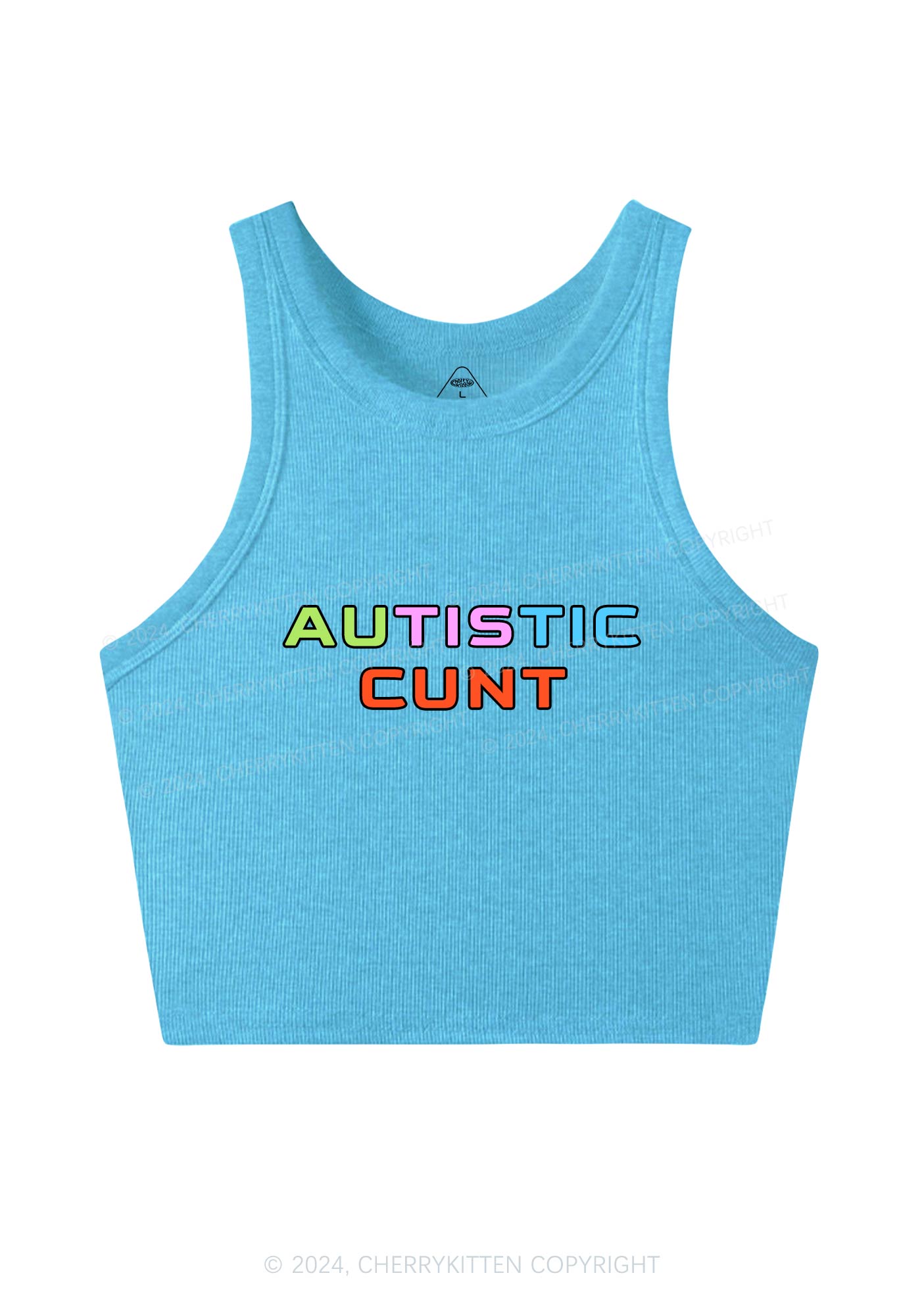 Autistic Cxxt Y2K Crop Tank Top Cherrykitten