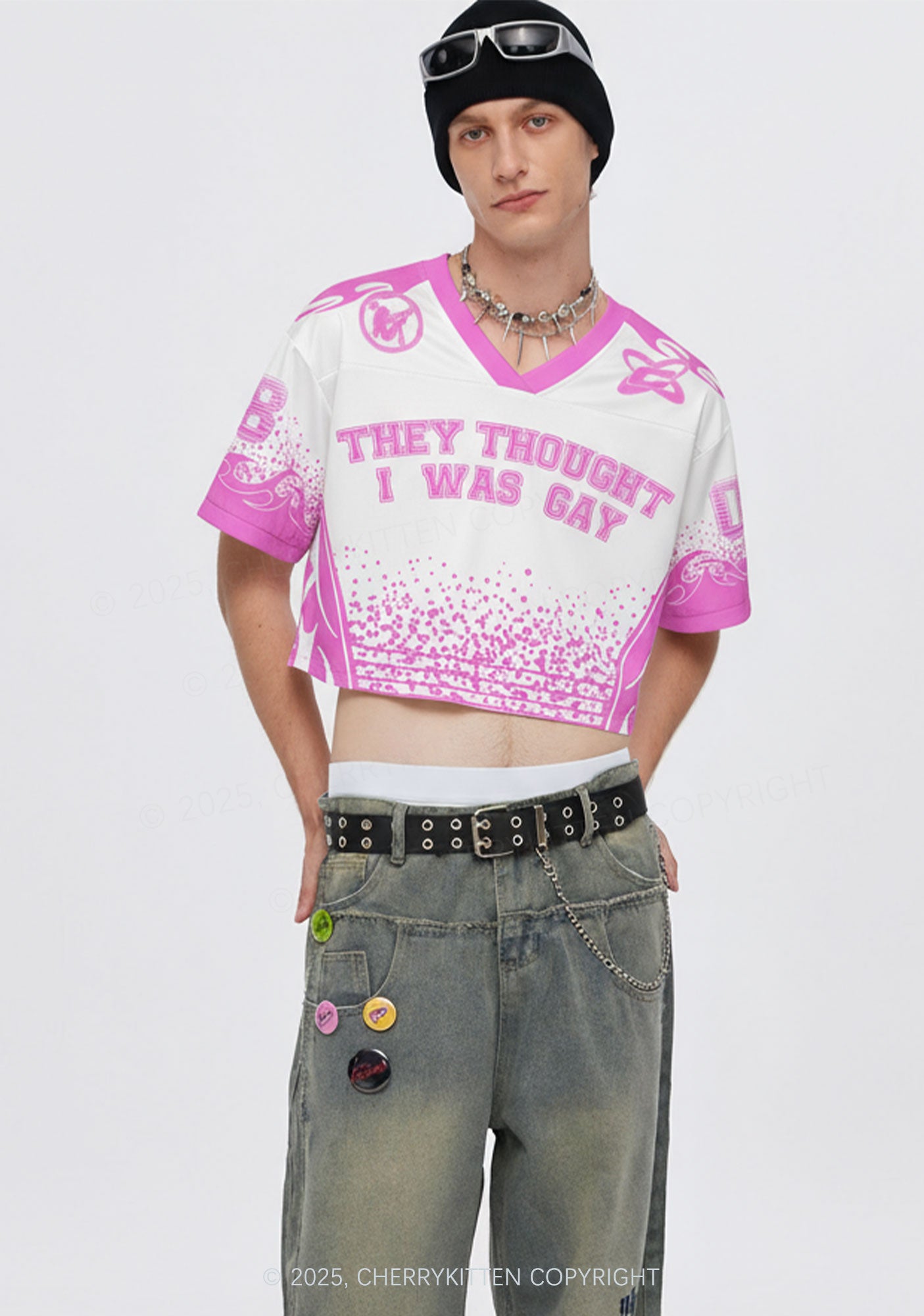 Custom I Was Gay Pride Y2K Crop Sport Jersey Shirts Cherrykitten