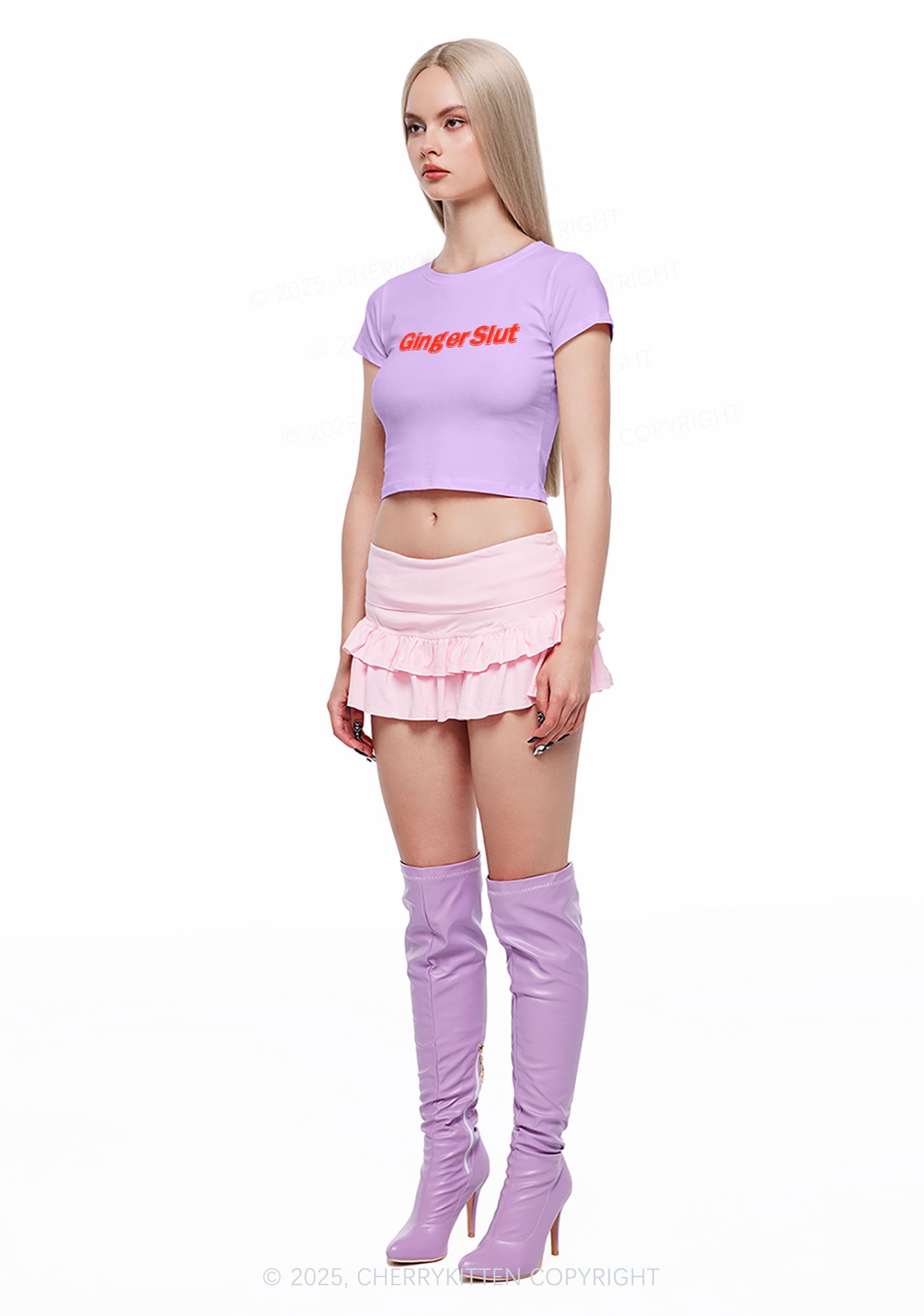 Ginger Slxt Y2K Baby Tee Cherrykitten
