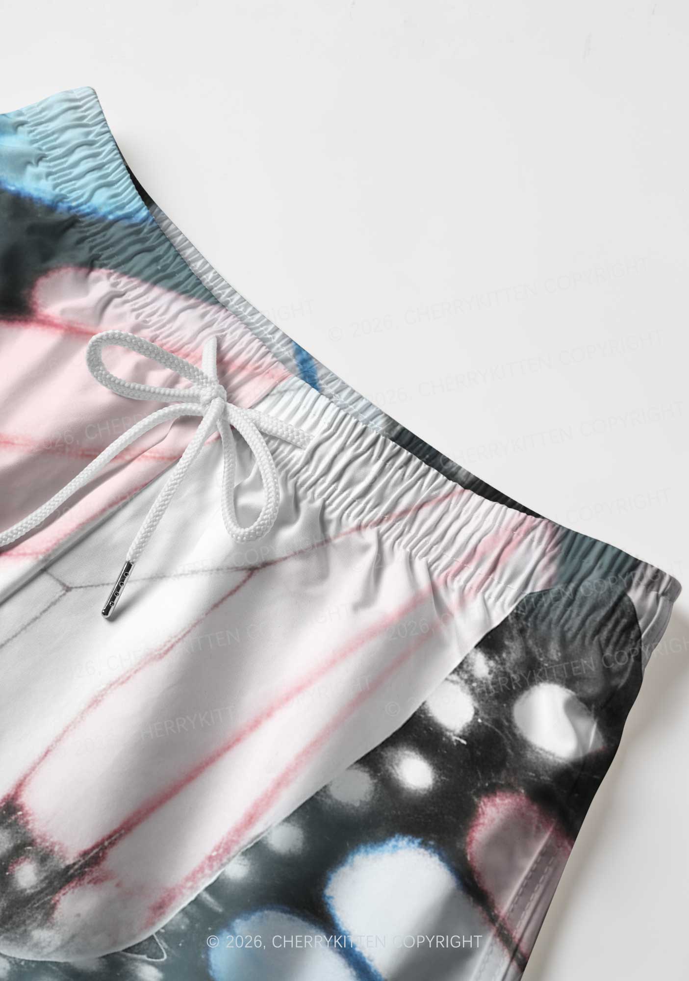 Trans Butterfly Wing Pride Y2K Print Men Beach Shorts Cherrykitten