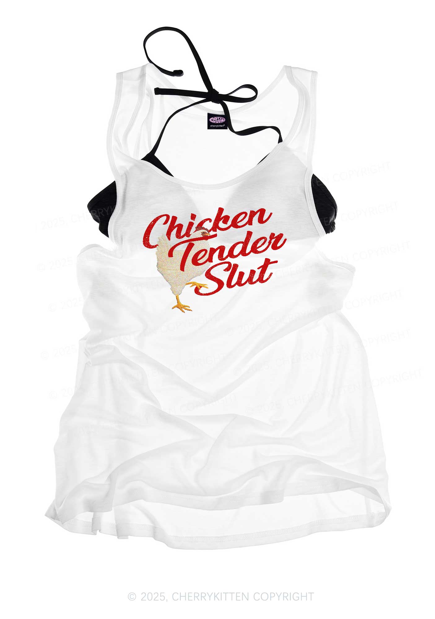 Chicken Tender Slxt Y2K Sheer Boyfriend Tank Cherrykitten