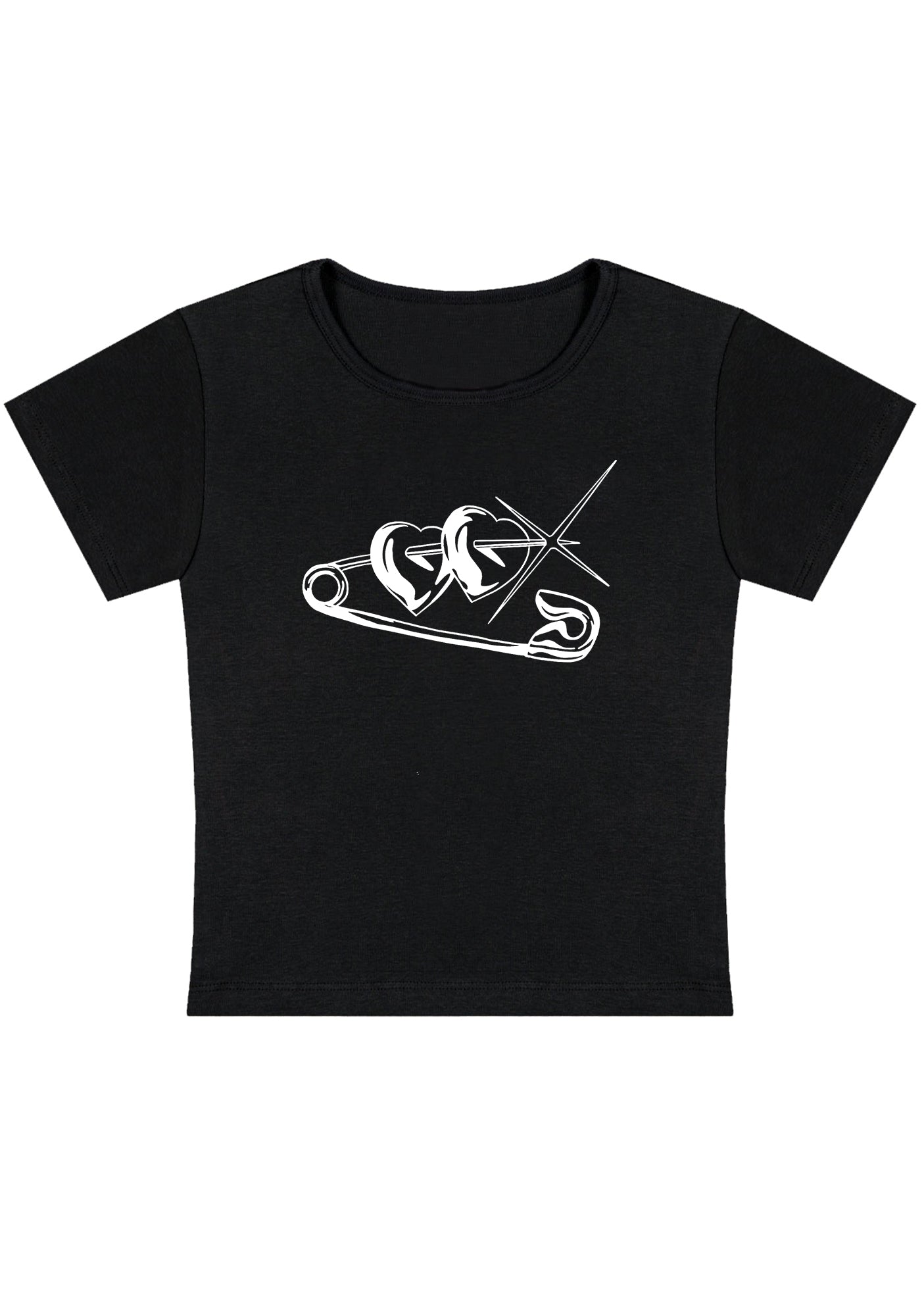 Curvy Love Pin Baby Tee