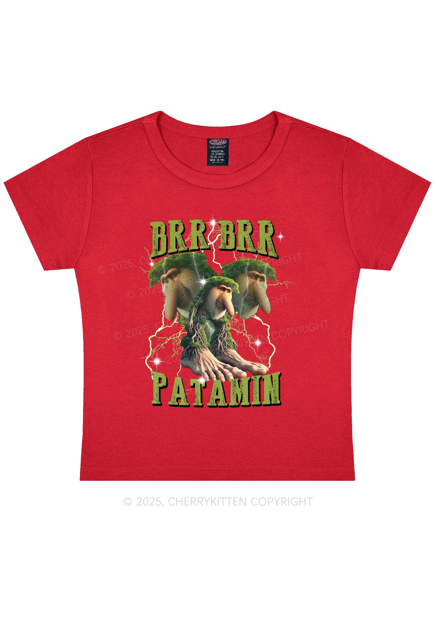 Brr Brr Patapim Italian Brainrot Shirt Y2K Baby Tee Cherrykitten