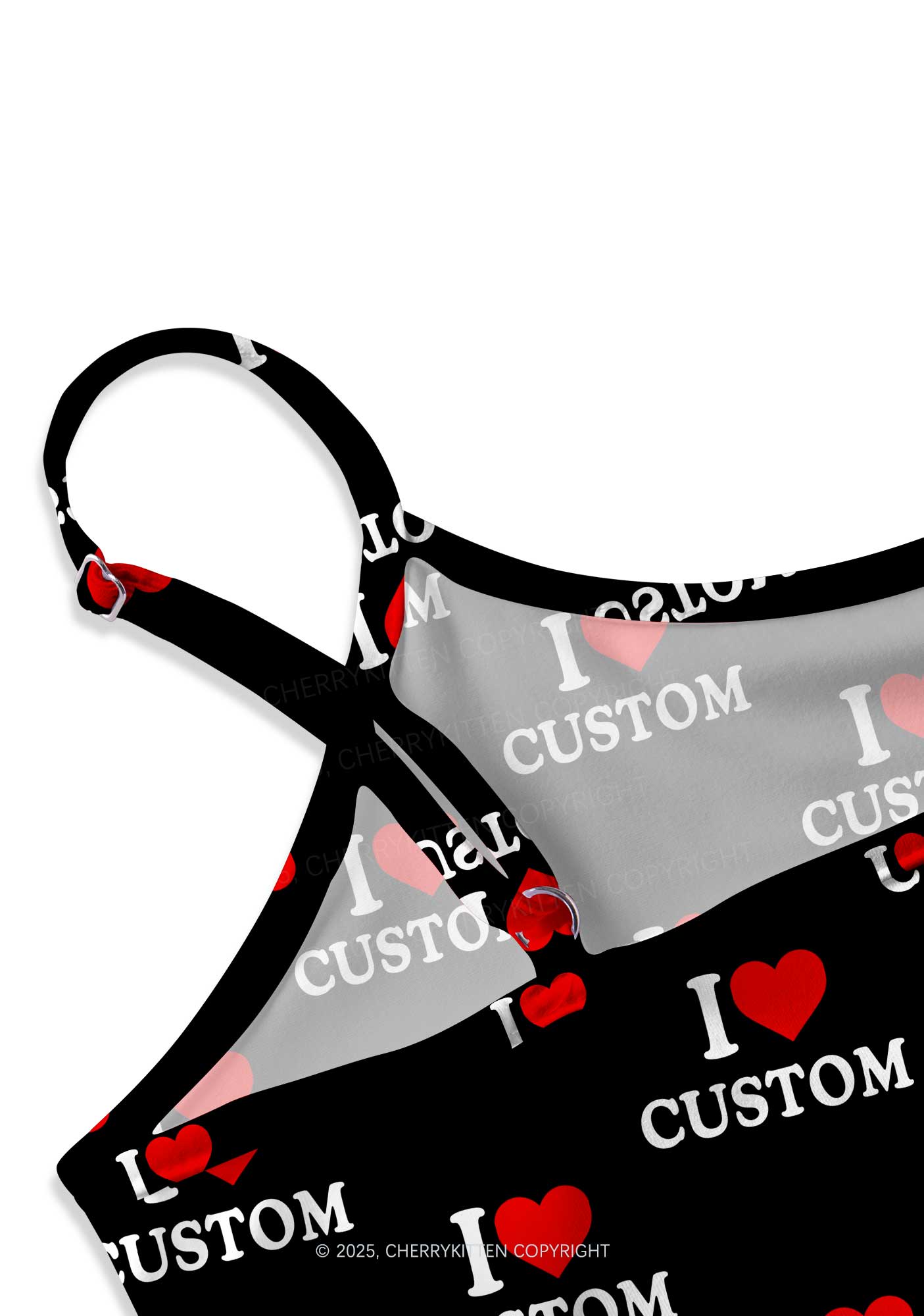 I Love Custom Valentine's Day Y2K Print Cami Crop Top Cherrykitten