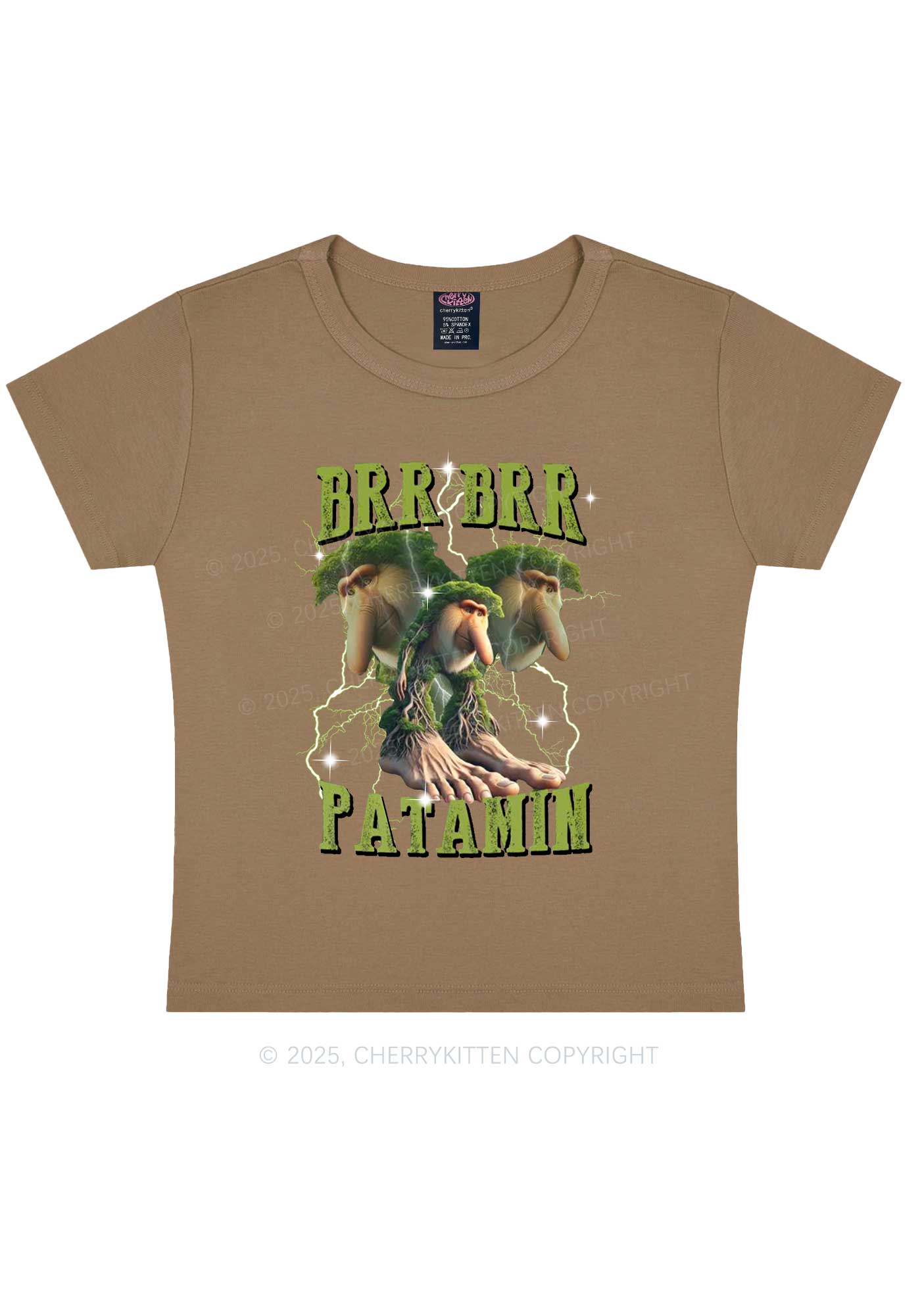 Brr Brr Patapim Italian Brainrot Shirt Y2K Baby Tee Cherrykitten