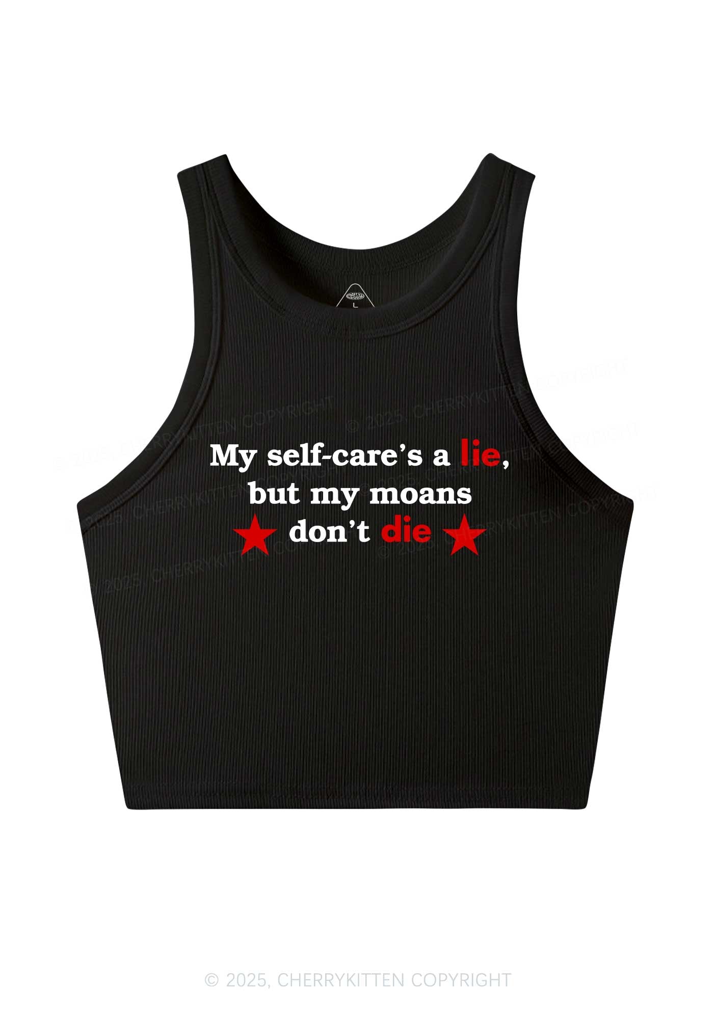 My Moans Dont Die Y2K Crop Tank Top Cherrykitten