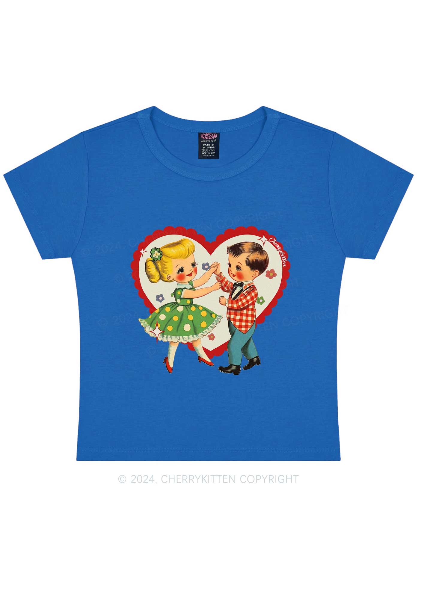Dancing Kids Y2K Valentine's Day Baby Tee Cherrykitten