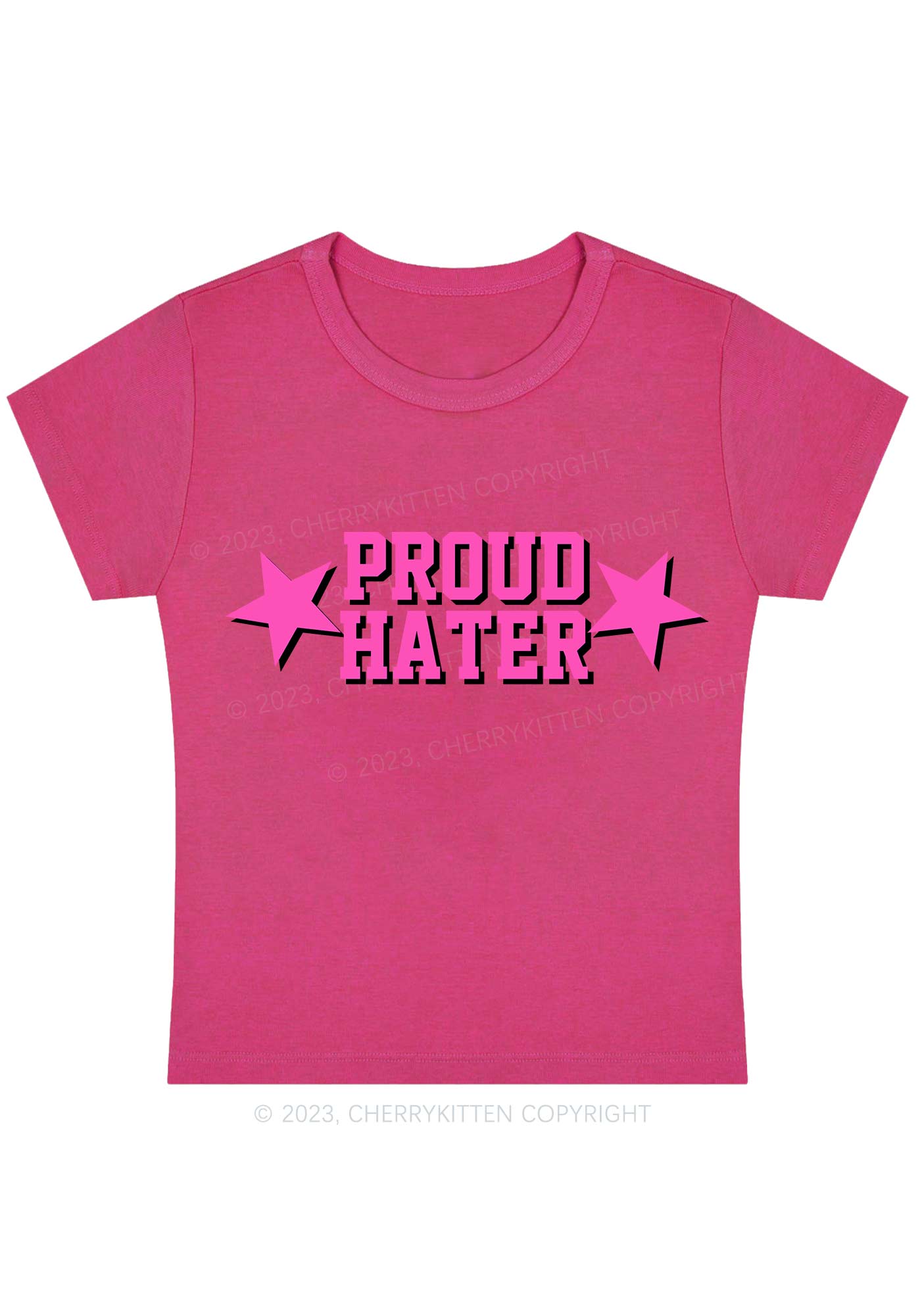Proud Hater Y2K Baby Tee Cherrykitten