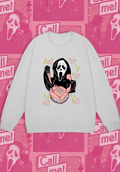 Halloween Skeleton Call Me Y2K Sweatshirt