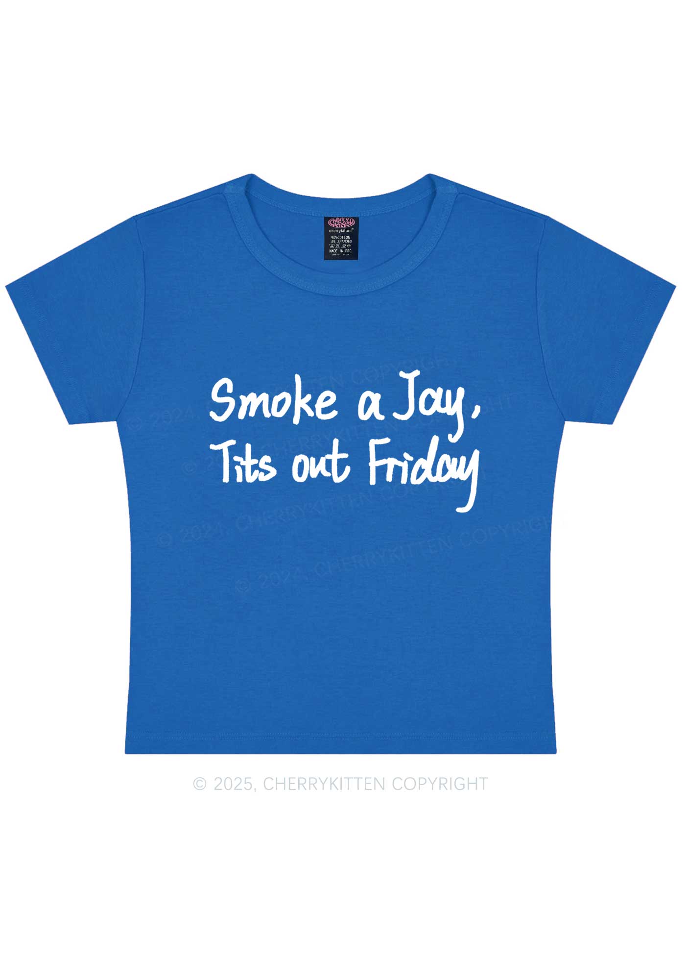 Smoke A Jay Y2K Baby Tee Cherrykitten