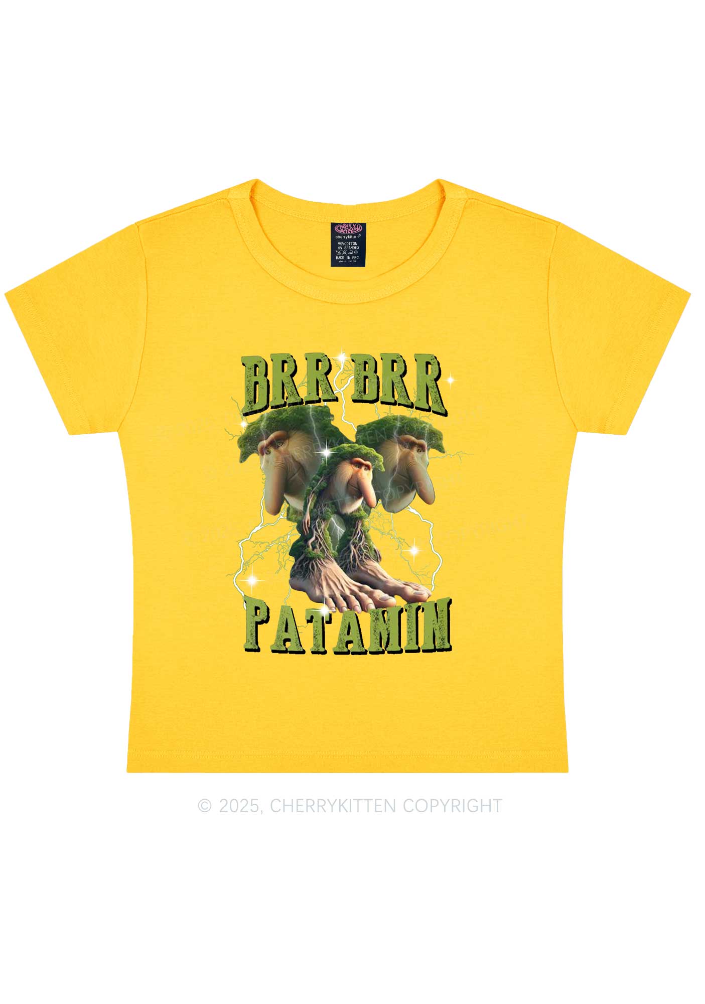 Brr Brr Patapim Italian Brainrot Shirt Y2K Baby Tee Cherrykitten