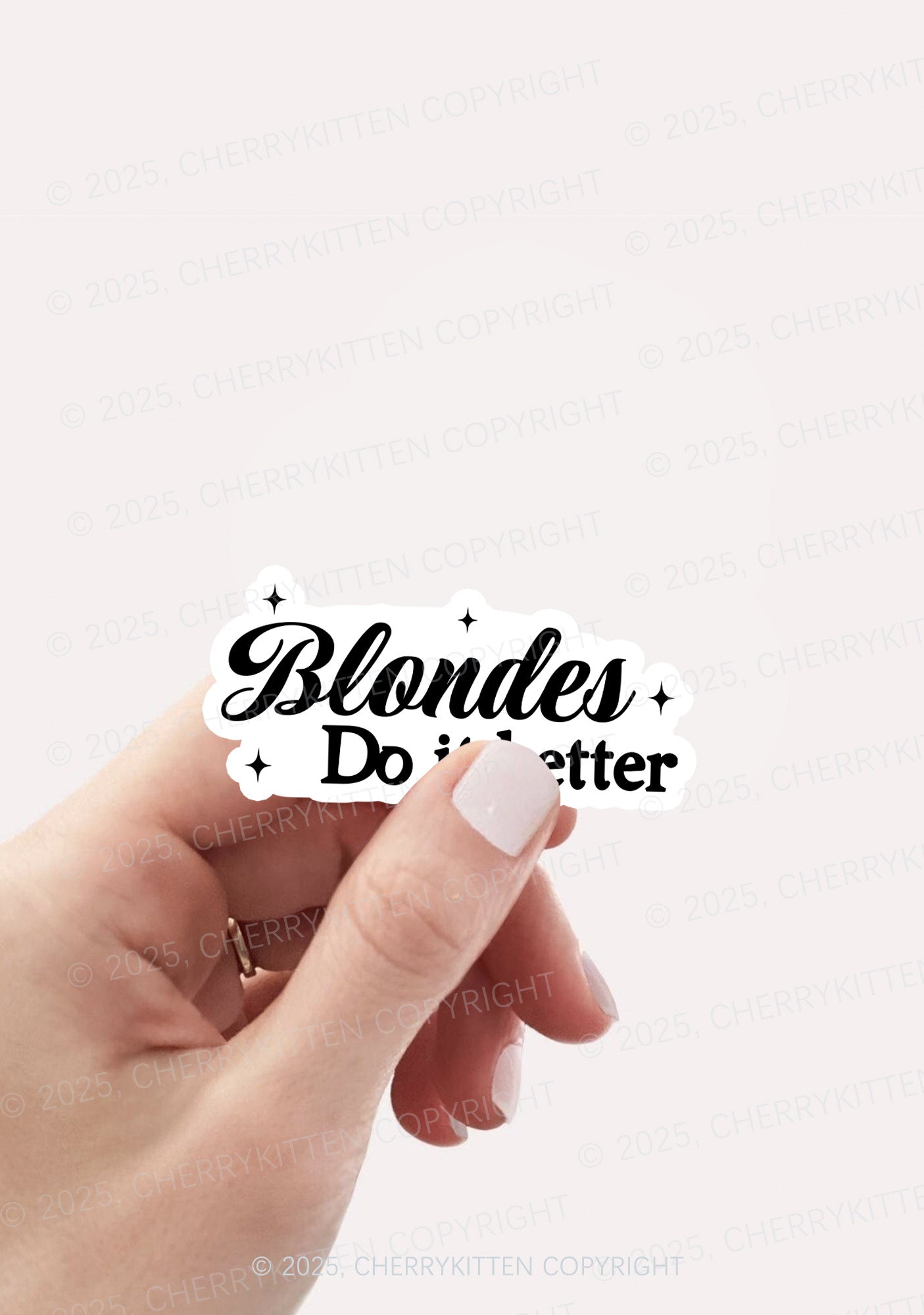 Blondes Do It Better 1Pc Y2K Sticker Cherrykitten