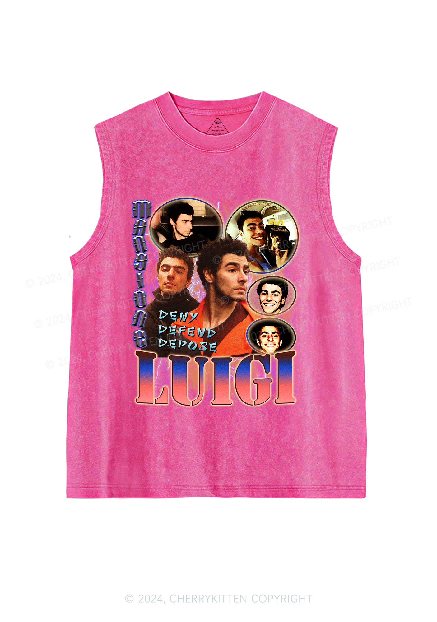 Blue Wave Luigi Y2K Washed Tank Cherrykitten
