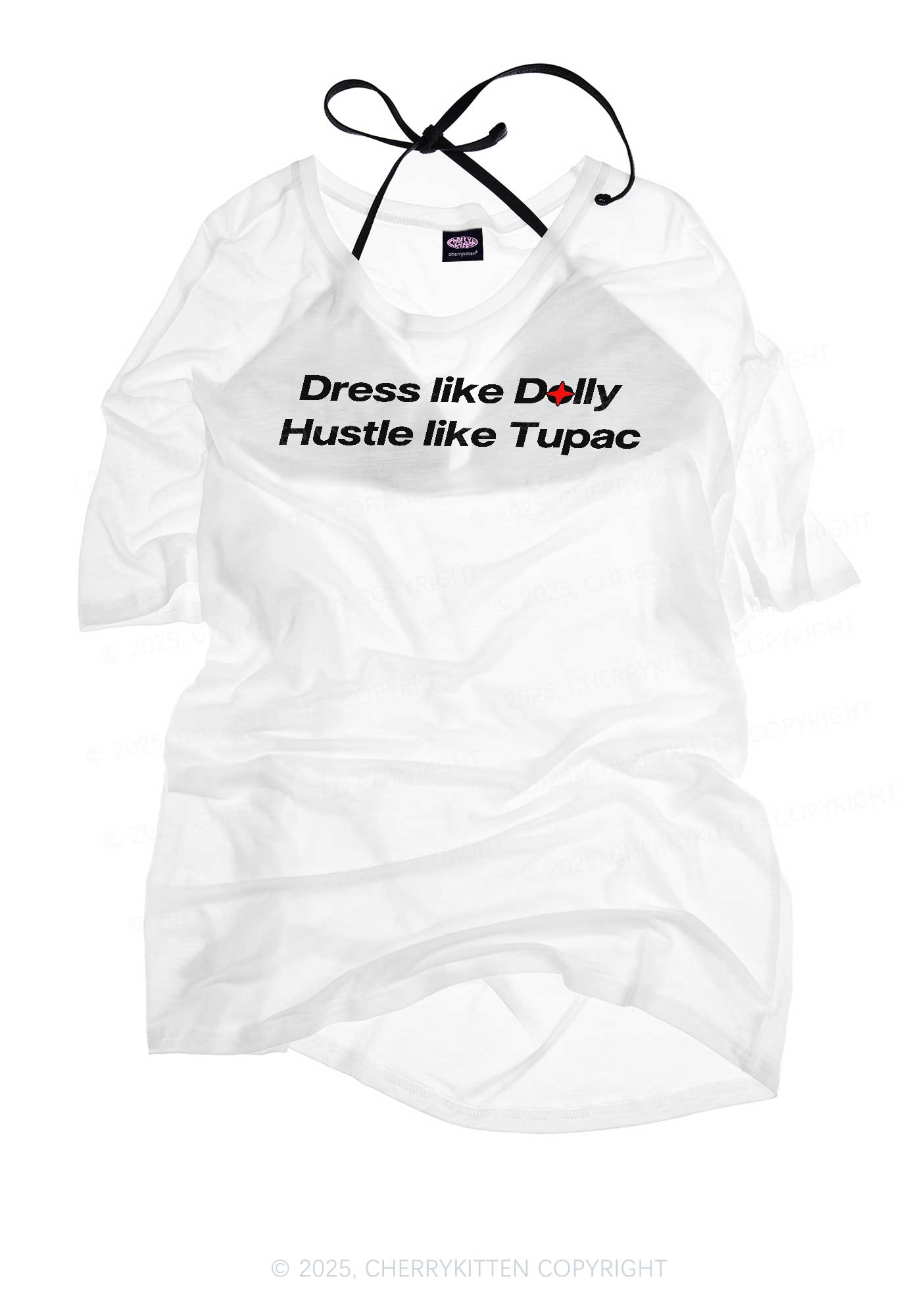 Dress Like Doll Y2K Sheer Boyfriend Tee Cherrykitten