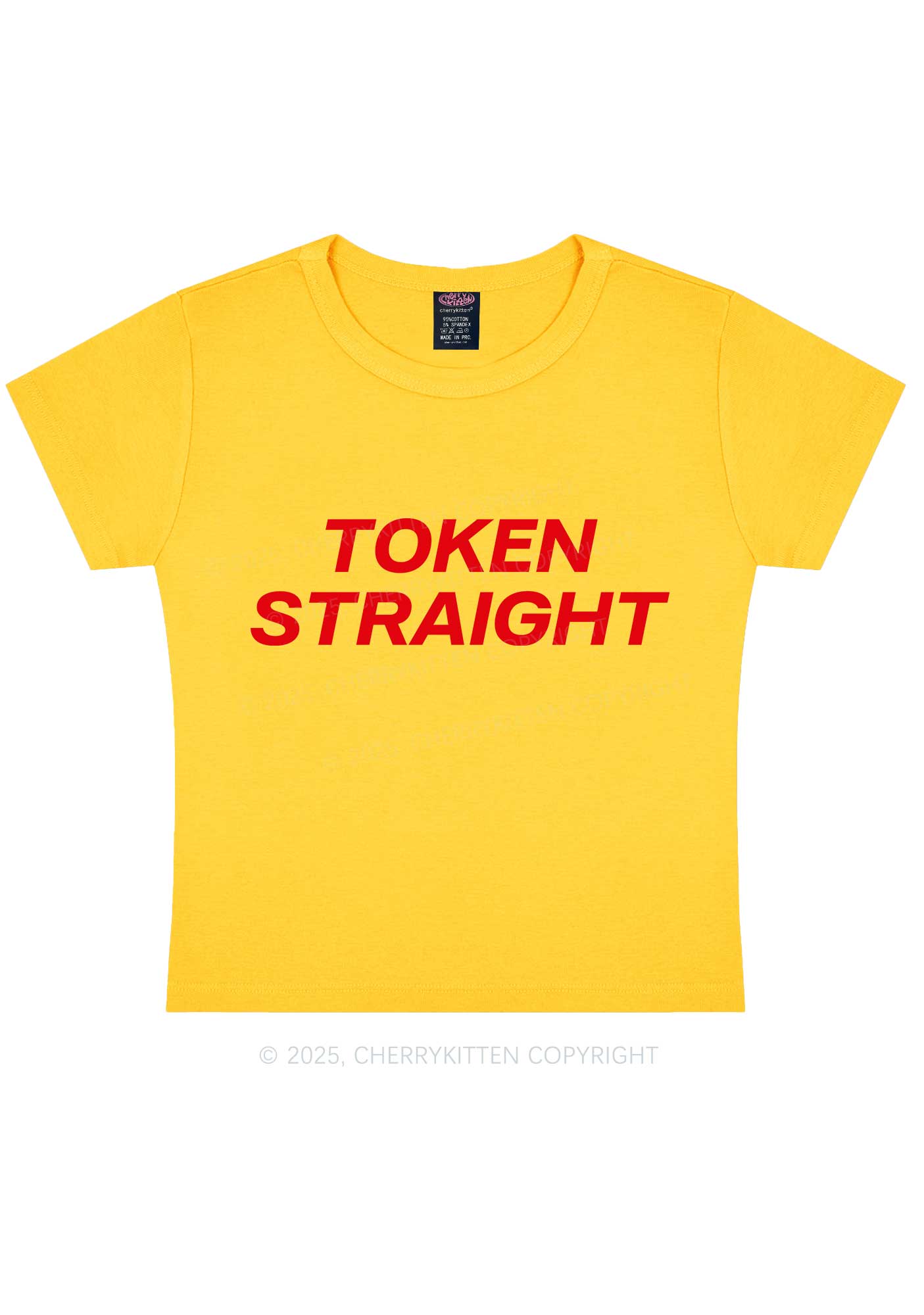 Token Straight Pride Y2K Baby Tee Cherrykitten
