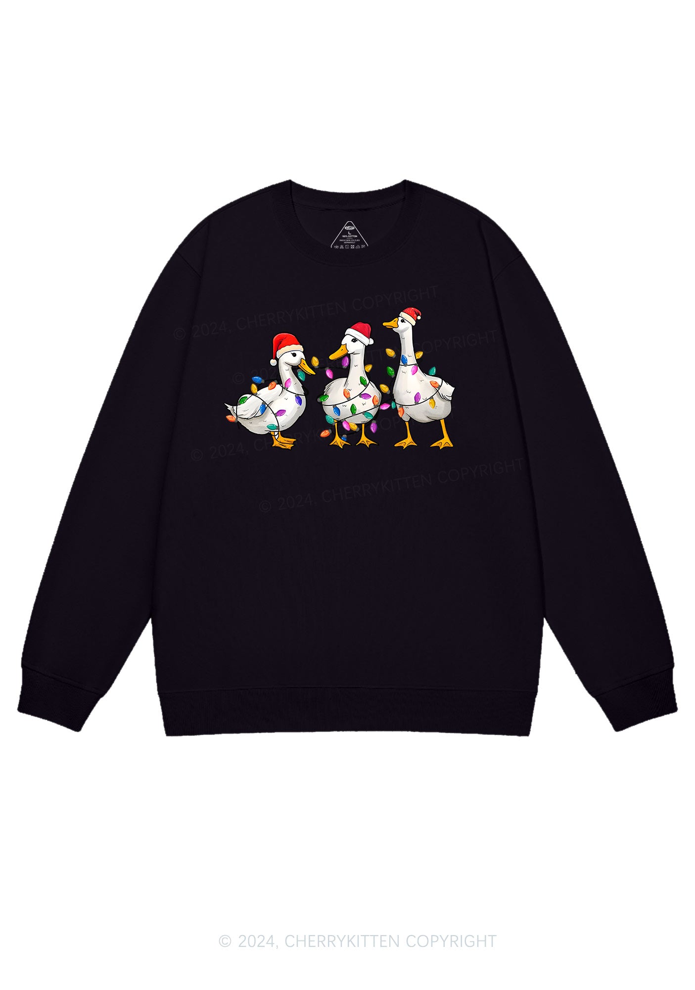 Christmas Santa Duck Y2K Sweatshirt Cherrykitten