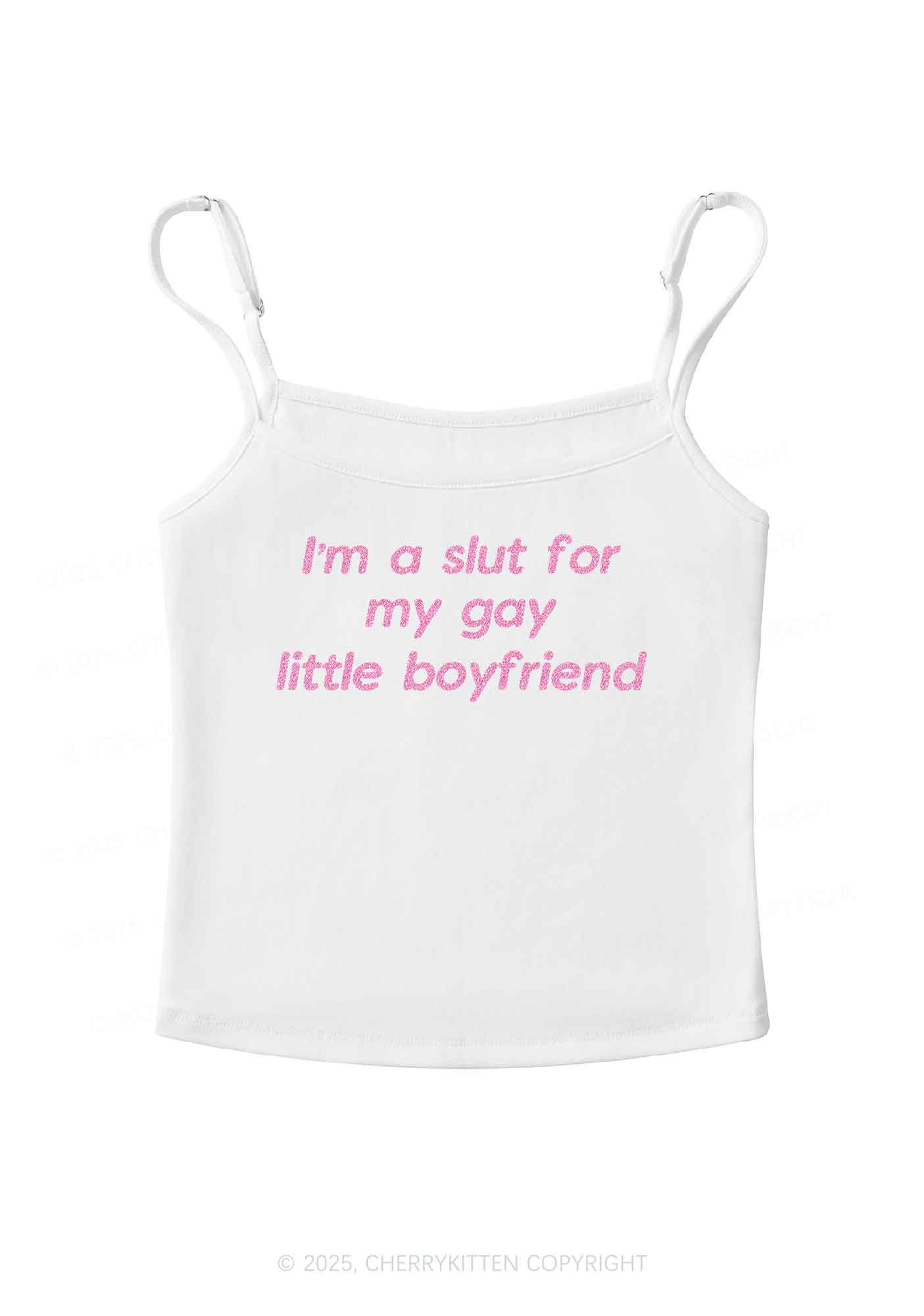 Glitter Slxt For My Gay BF Y2K Spaghetti Strap Cami Cherrykitten