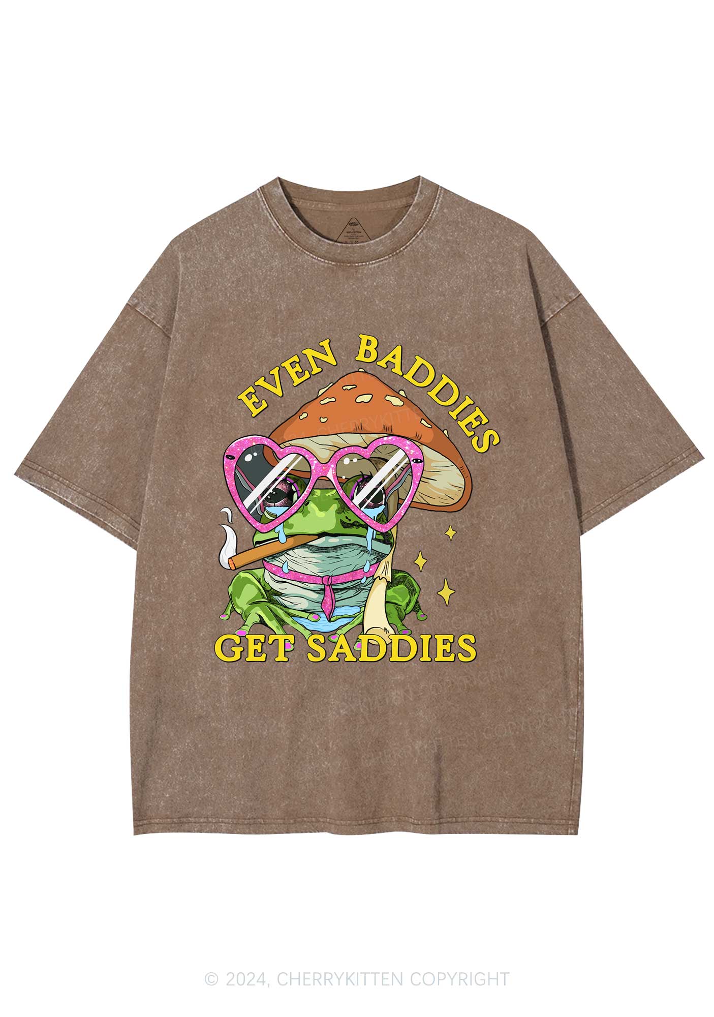 Even Baddies Frog Y2K Washed Tee Cherrykitten