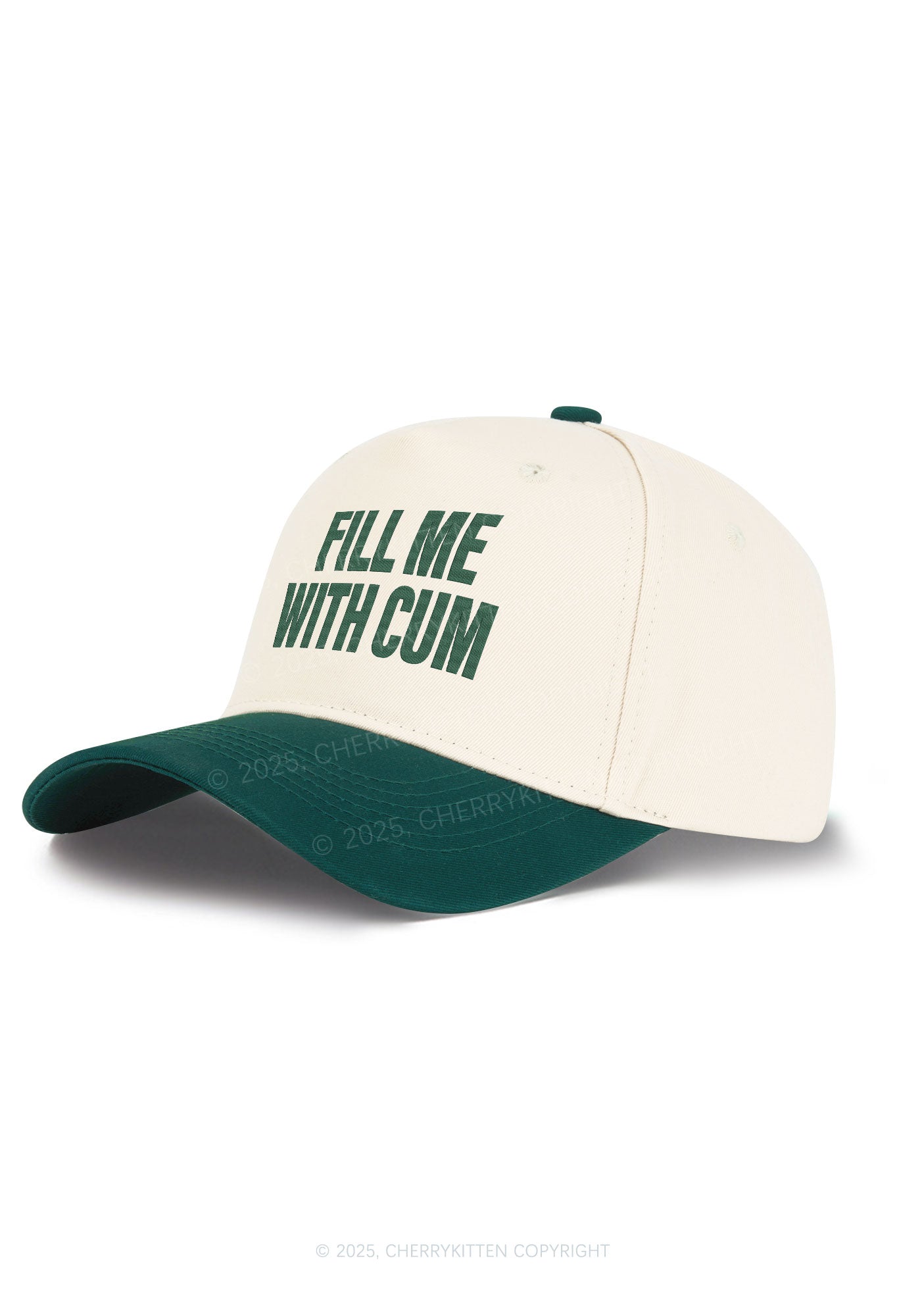 Embroidered Fill Me With Cxm Y2K Color Block Baseball Cap Cherrykitten