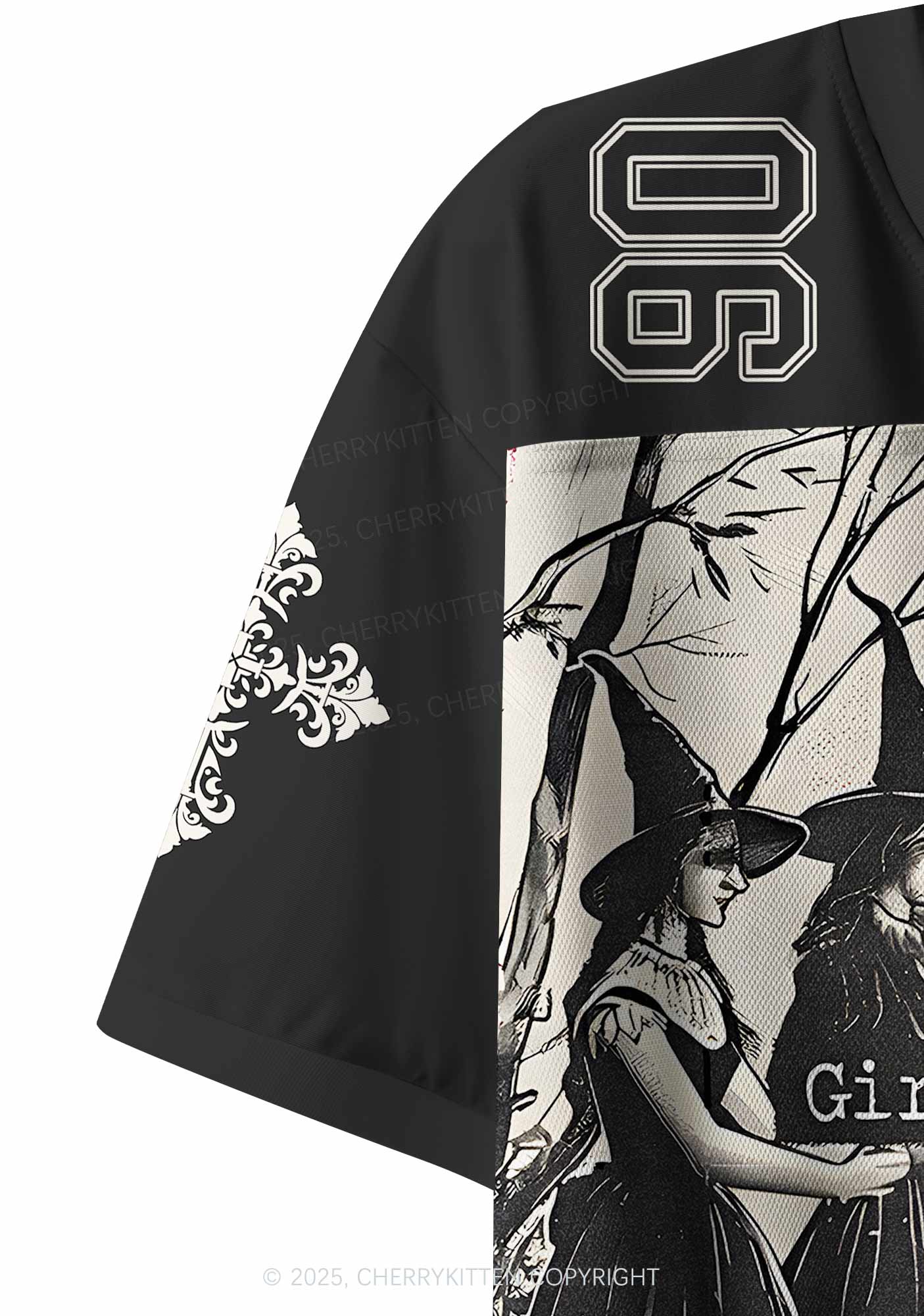 Custom Halloween Girls Will Be Girls Y2K Crop Sport Jersey Shirts Cherrykitten
