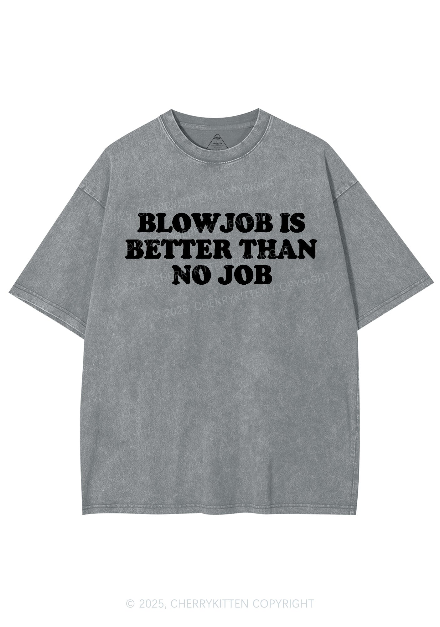 Blxwjob Is Better Y2K Shirts Washed Tee Cherrykitten