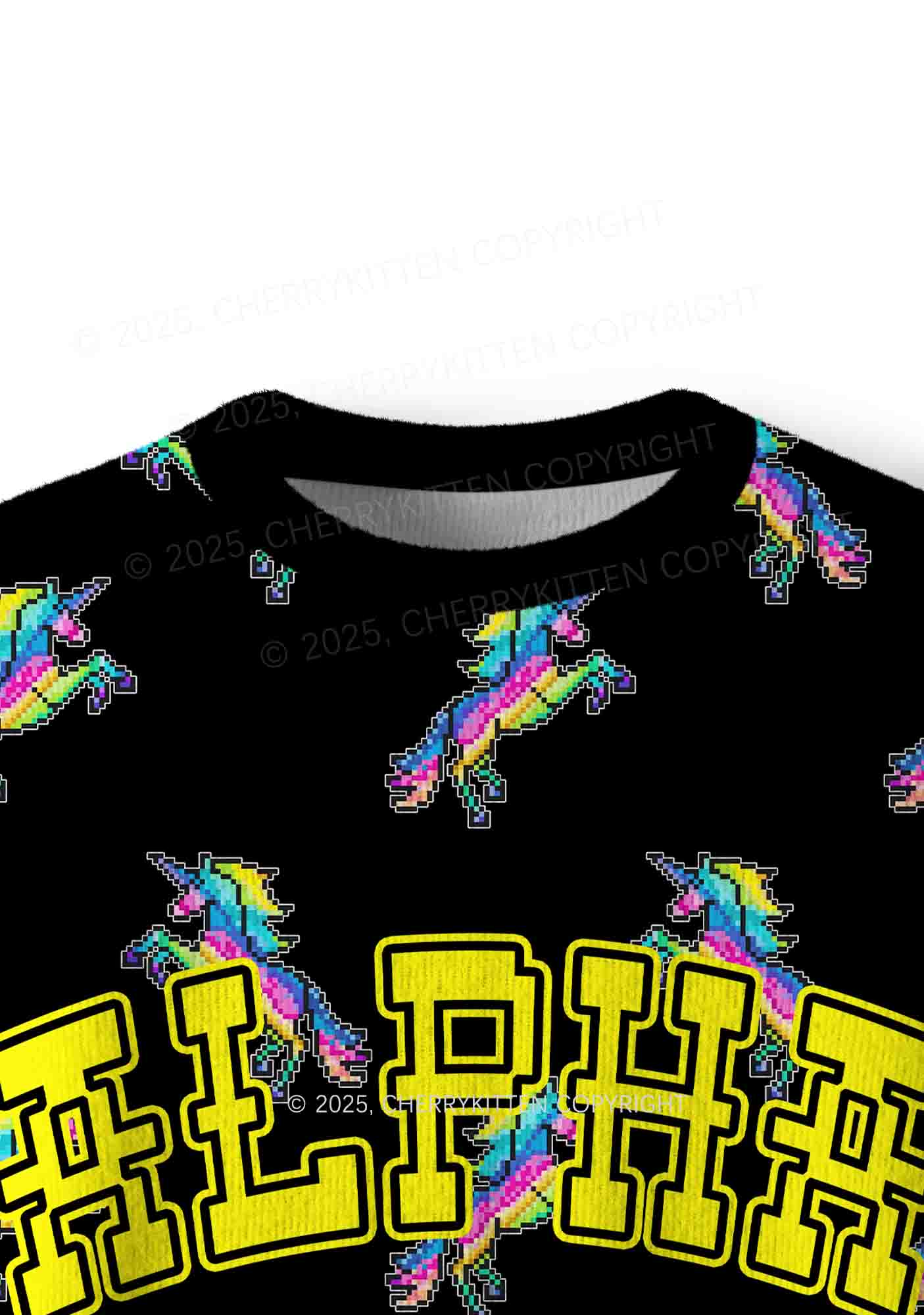 Yellow Alpha Male Y2K Christmas Knit Sweatshirt Cherrykitten