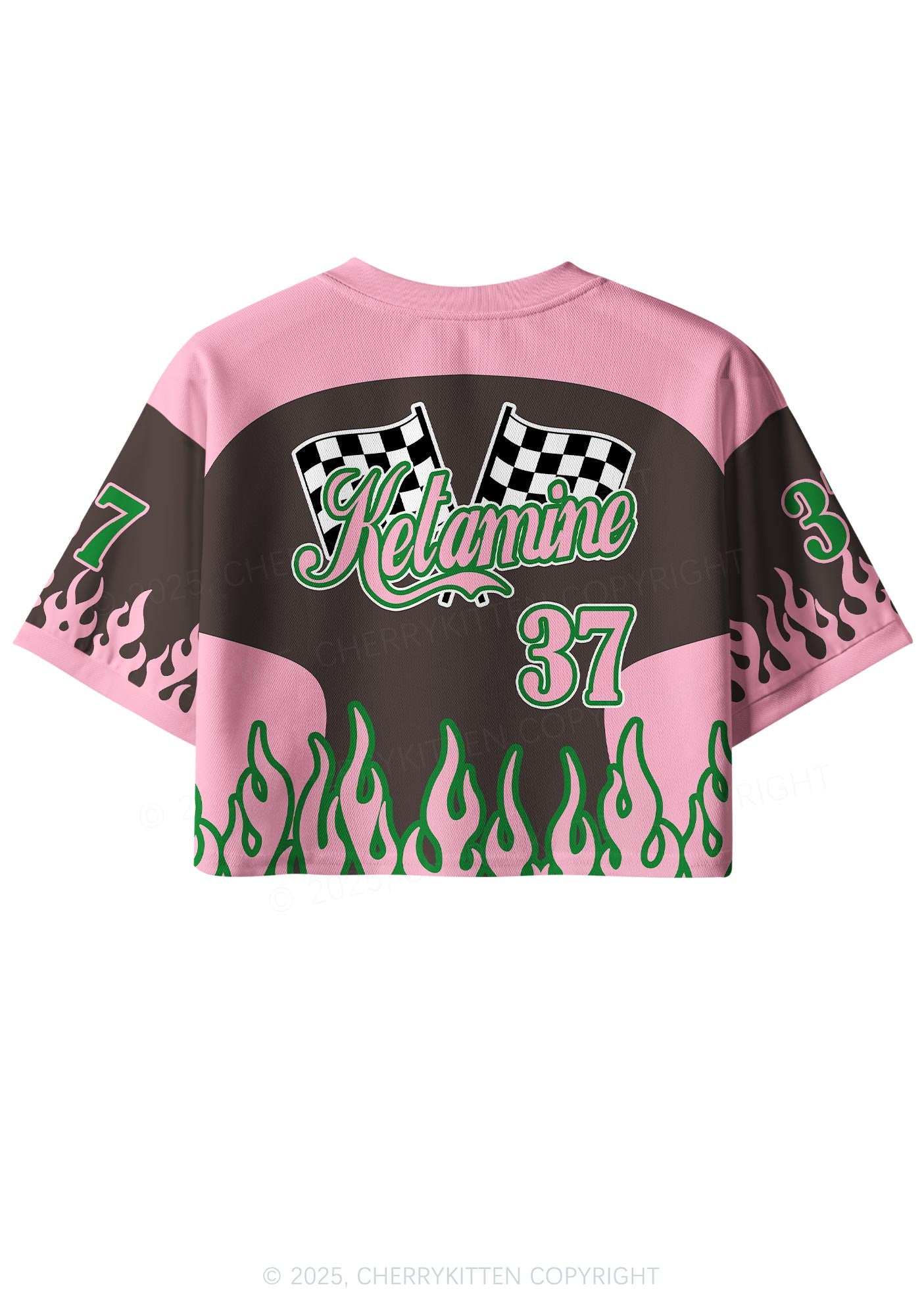 Custom Pink Ketamxxe Y2K Crop Sport Jersey Shirts Cherrykitten