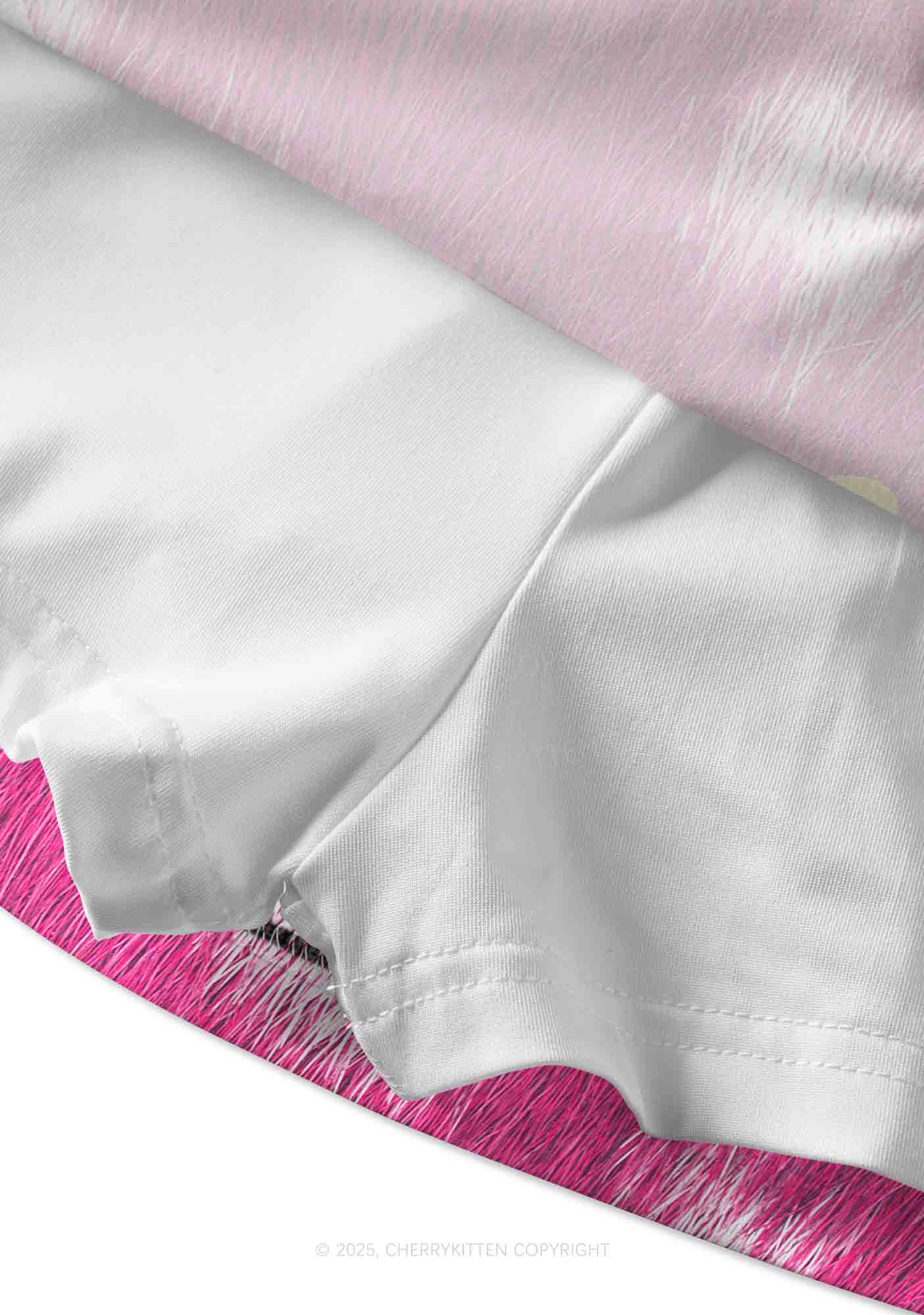 Femme And Rosy Fur Y2K Print Mini Skirt Cherrykitten