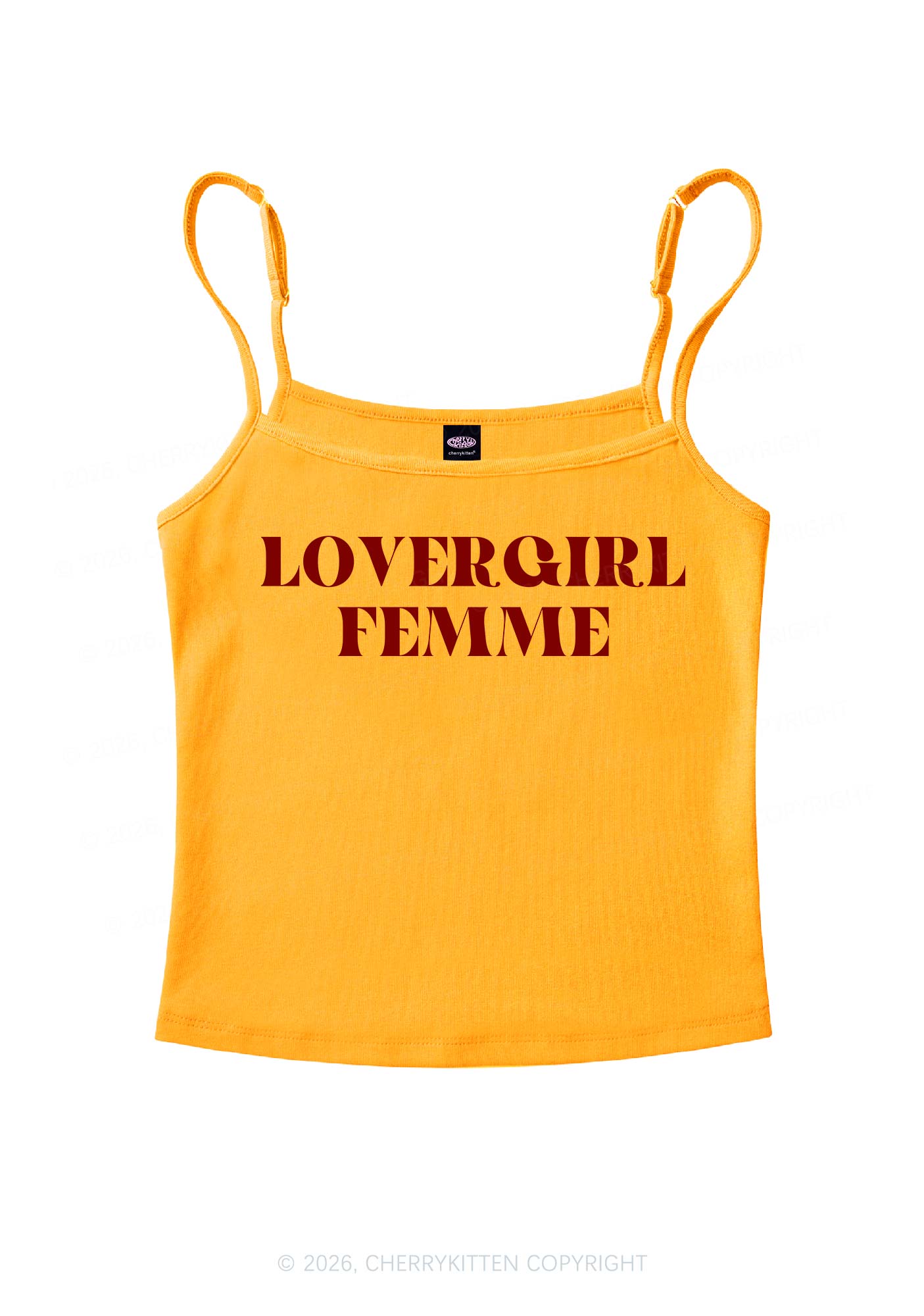 Lovergirl Femme Pride Y2K Spaghetti Strap Cami Cherrykitten