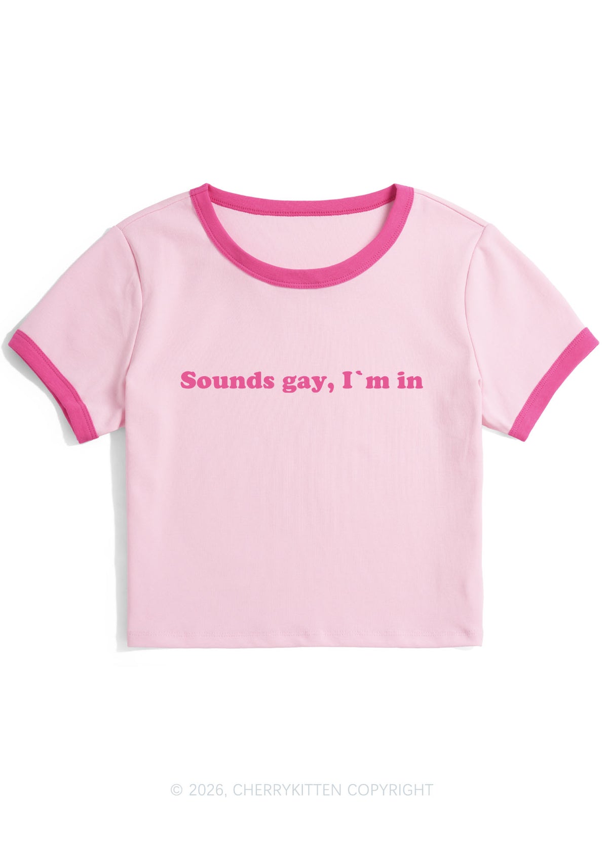 Sounds Gay Pride Y2K Ringer Tee Cherrykitten