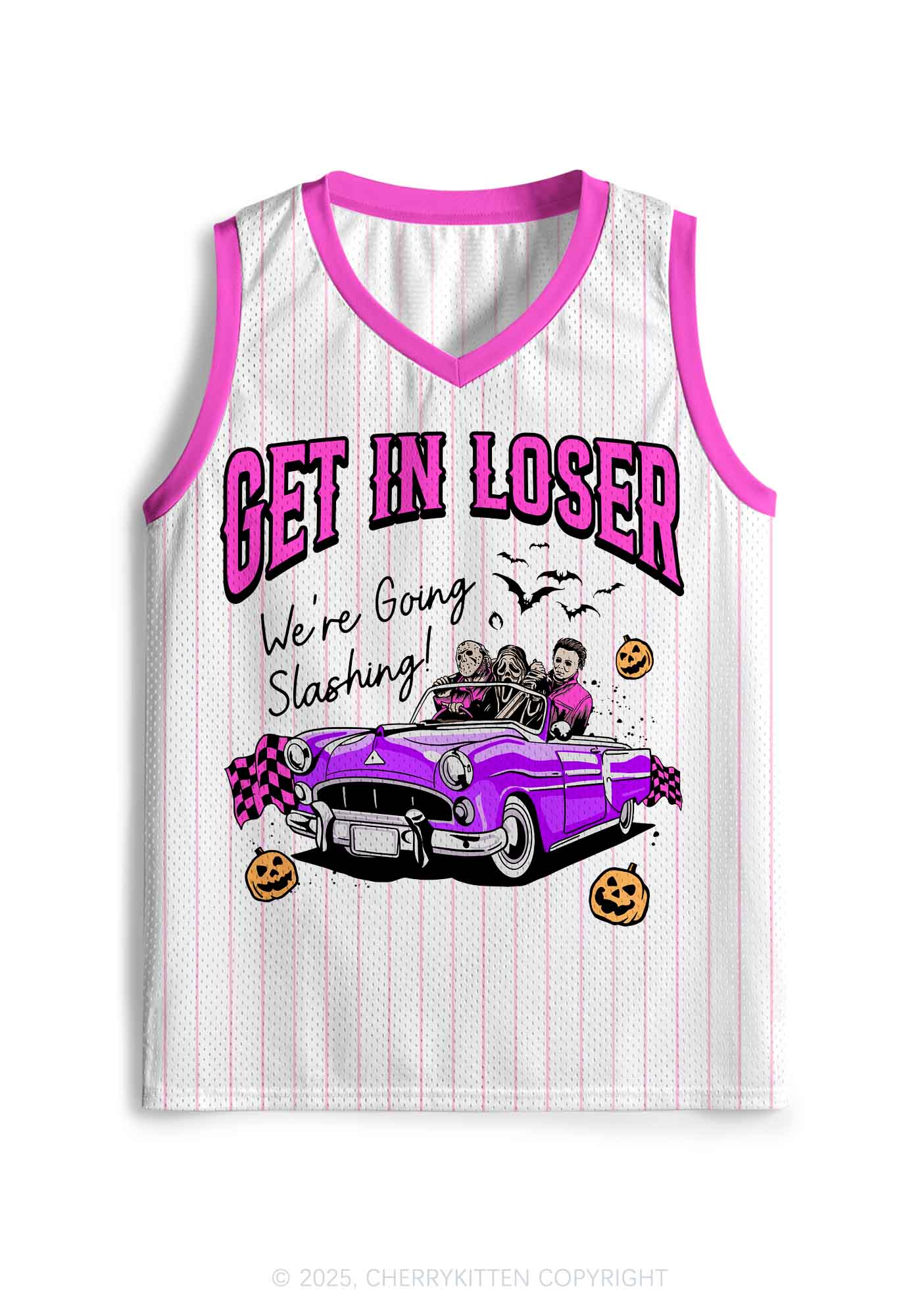 Halloween Custom White Going Slashing Y2K Sport Jersey Tank Cherrykitten