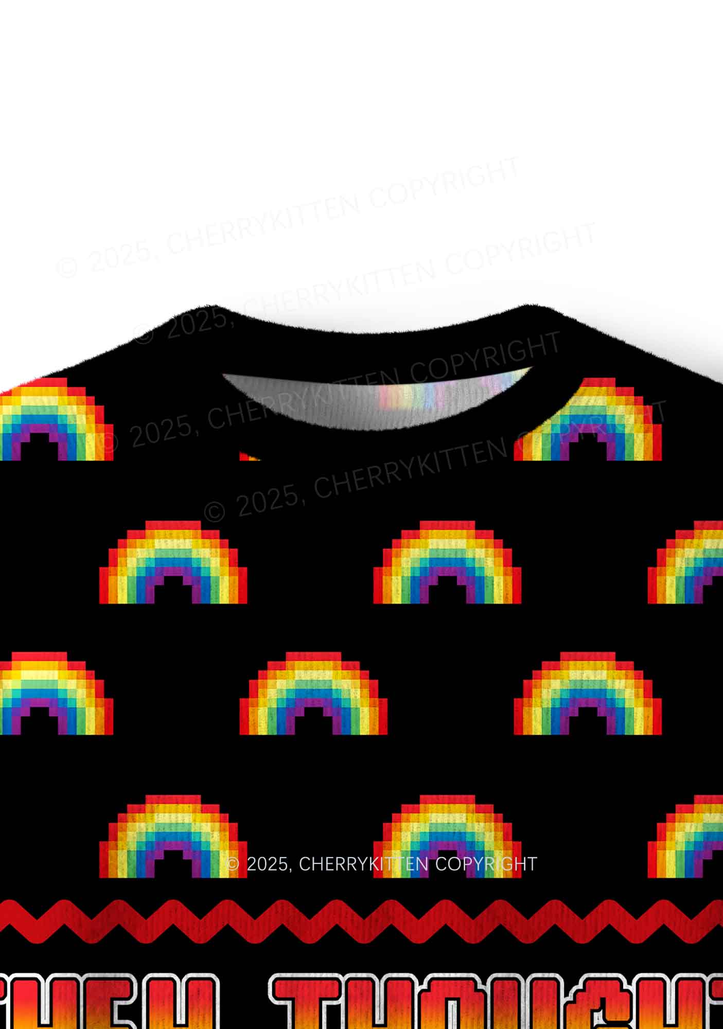 I Was Gay Pride Y2K Christmas Knit Sweatshirt Cherrykitten