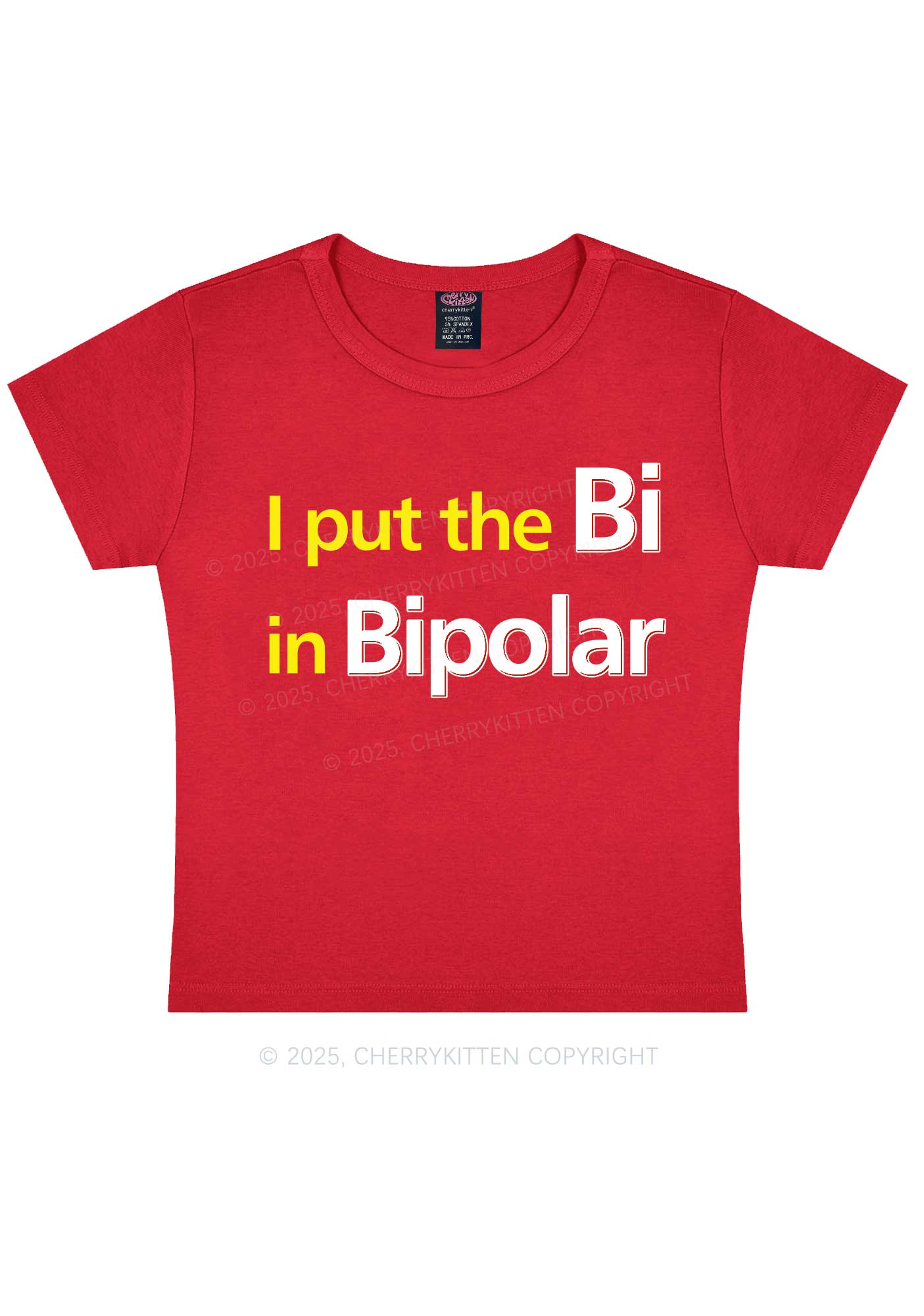 Bi In Bipolar Y2K Baby Tee Cherrykitten