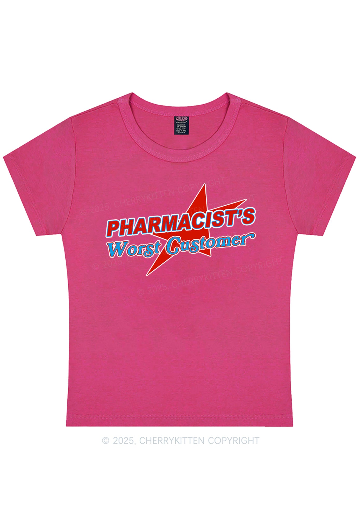 Pharmacists Worst Customer Y2K Baby Tee Cherrykitten