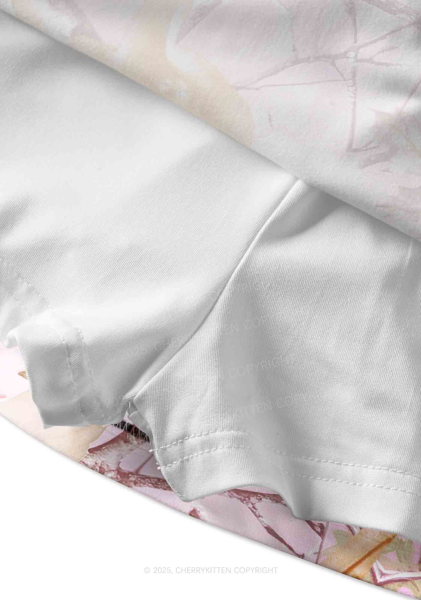 Pink Wood Deer Y2K Print Mini Skirt Cherrykitten