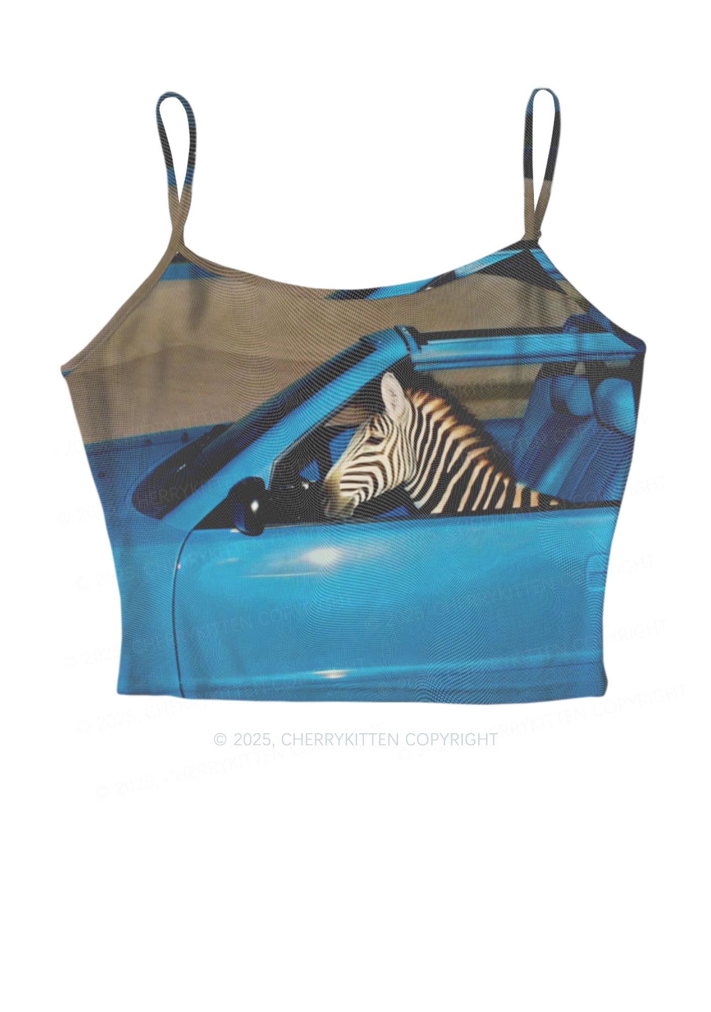 Zebra Driver Y2K Mesh Cami Tank Cherrykitten