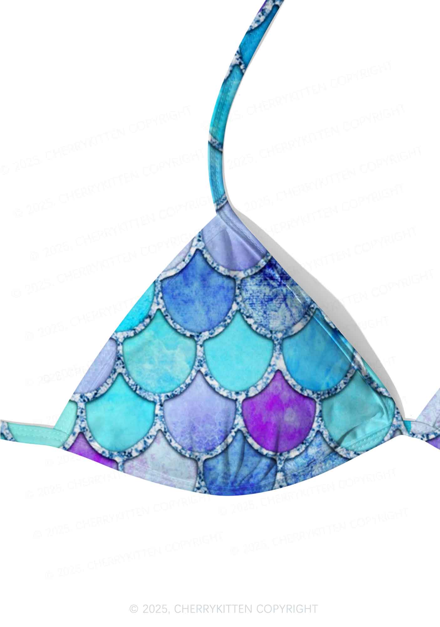 Colorful Fish Scales Y2K Print Bikini Set Cherrykitten